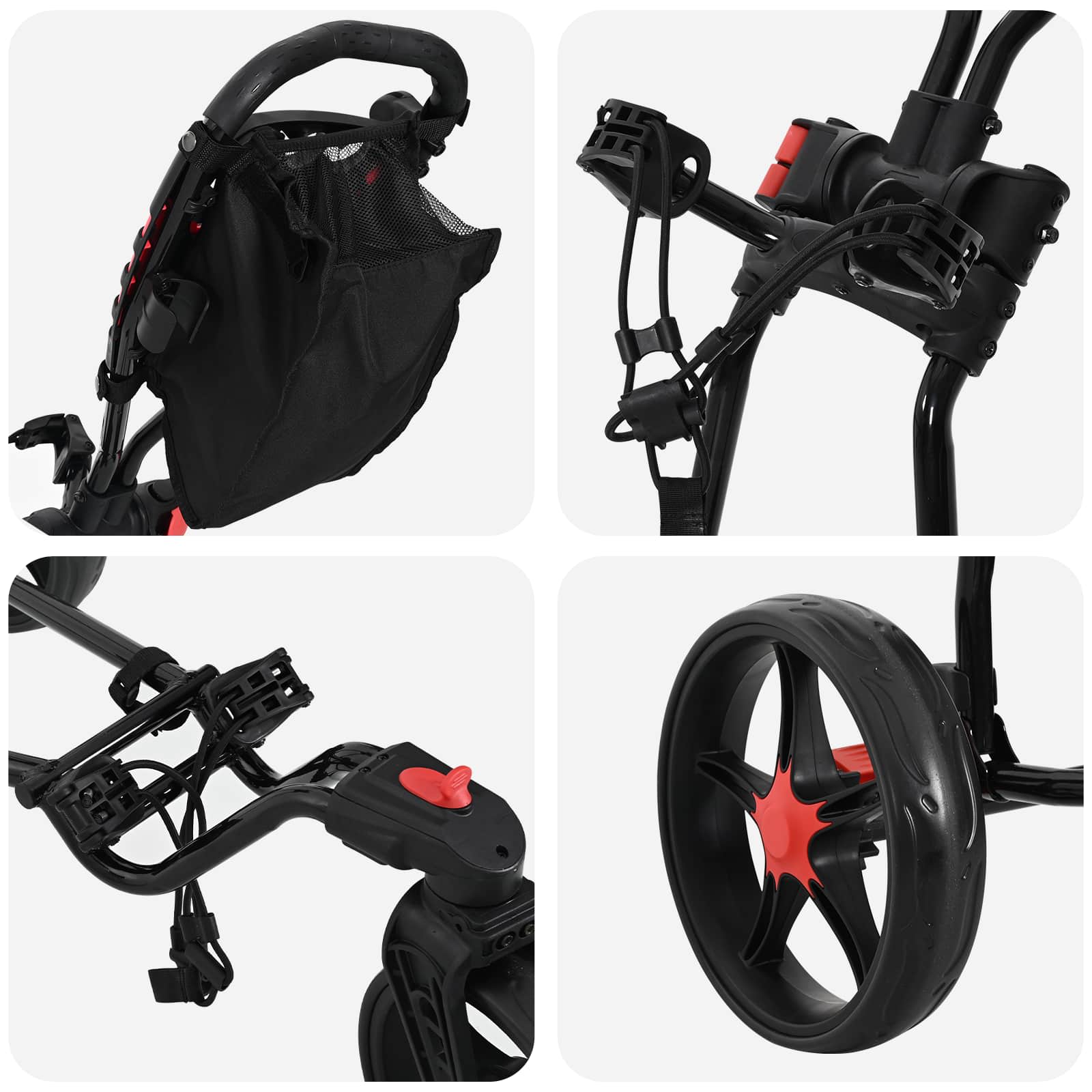 Golf kocsi fekete 110 x 60 x 132 cm vas