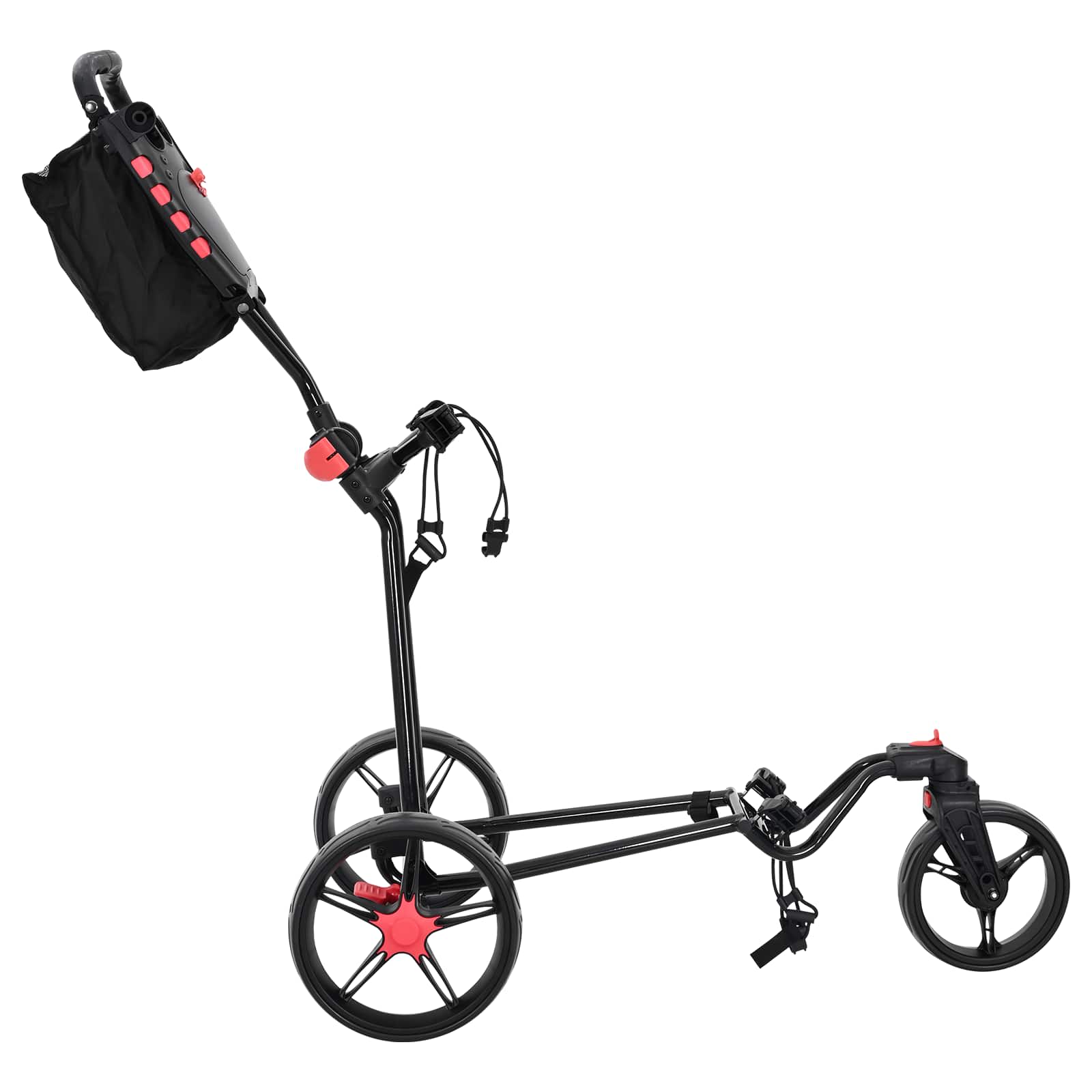 Golf kocsi fekete 110 x 60 x 132 cm vas