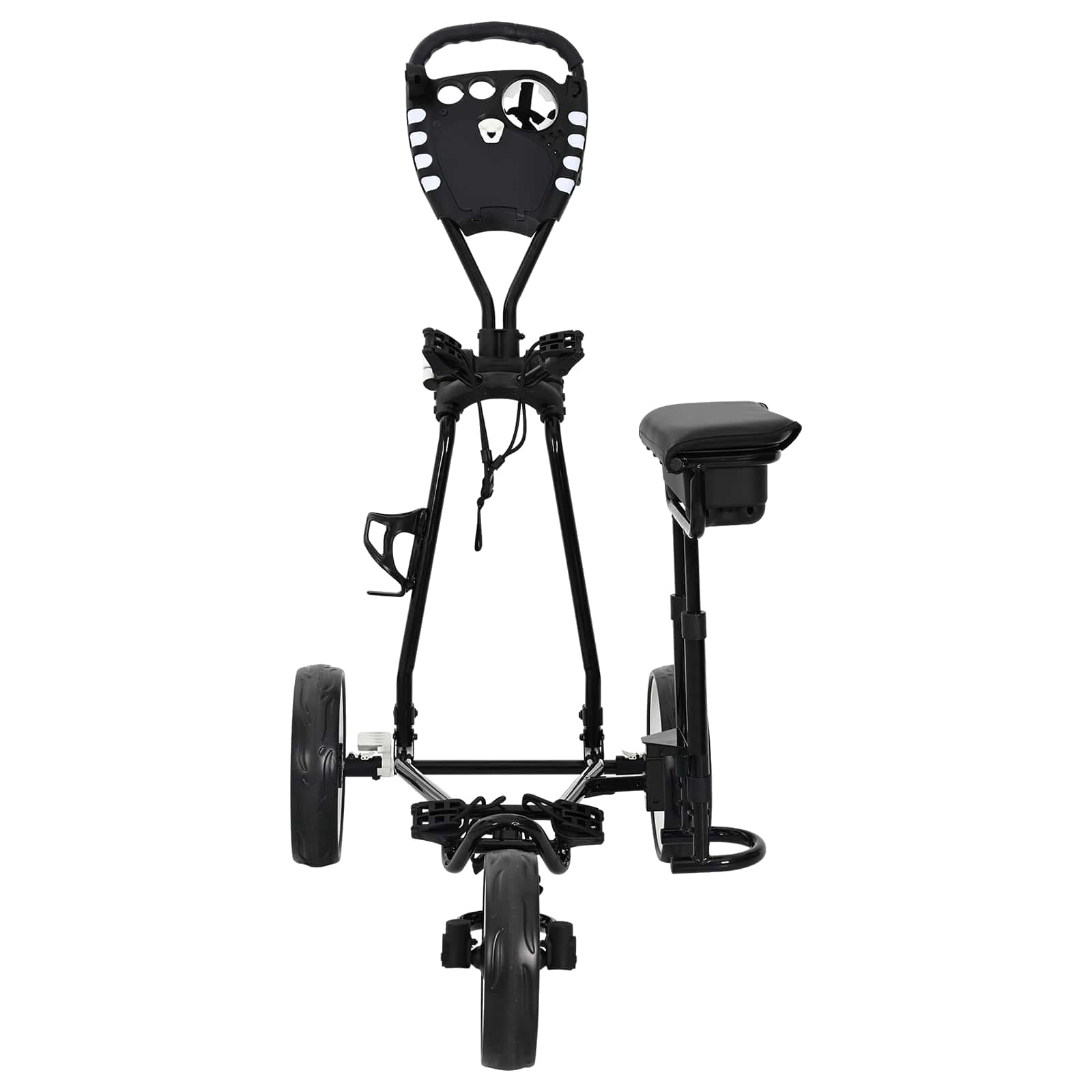 Golf kocsi üléssel fekete és fehér 100 x 60 x 130 cm vas