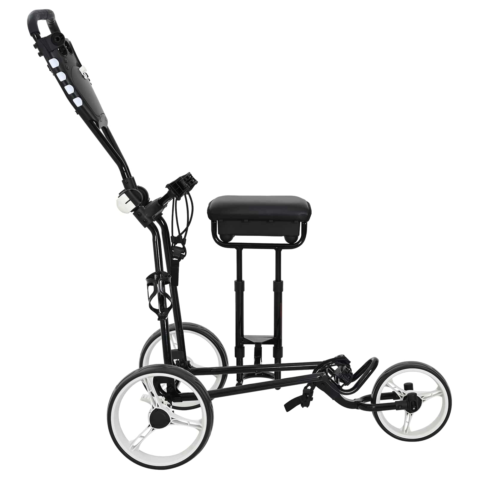Golf kocsi üléssel fekete és fehér 100 x 60 x 130 cm vas