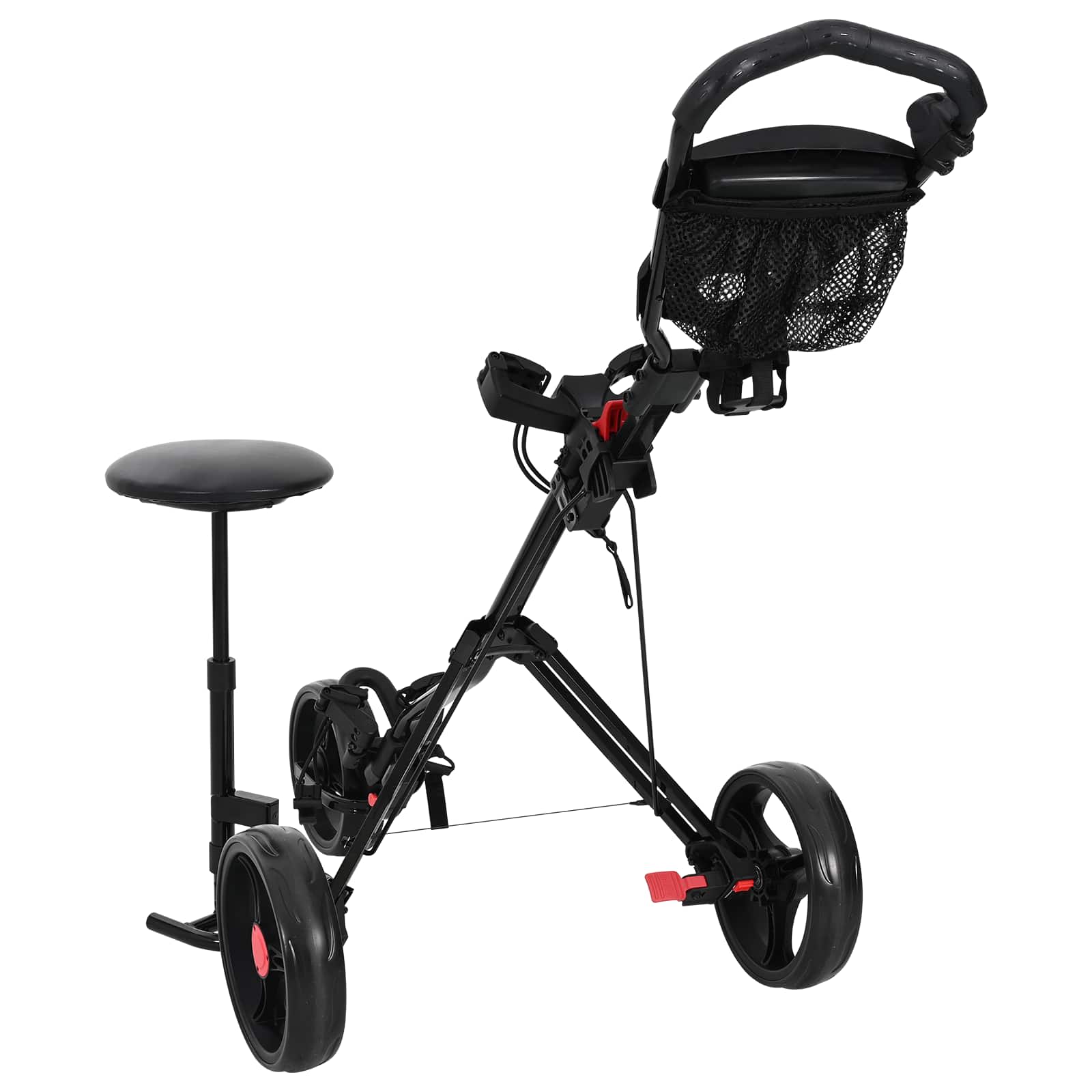Golf kocsi üléssel fekete 95 x 69 x 114 cm vas