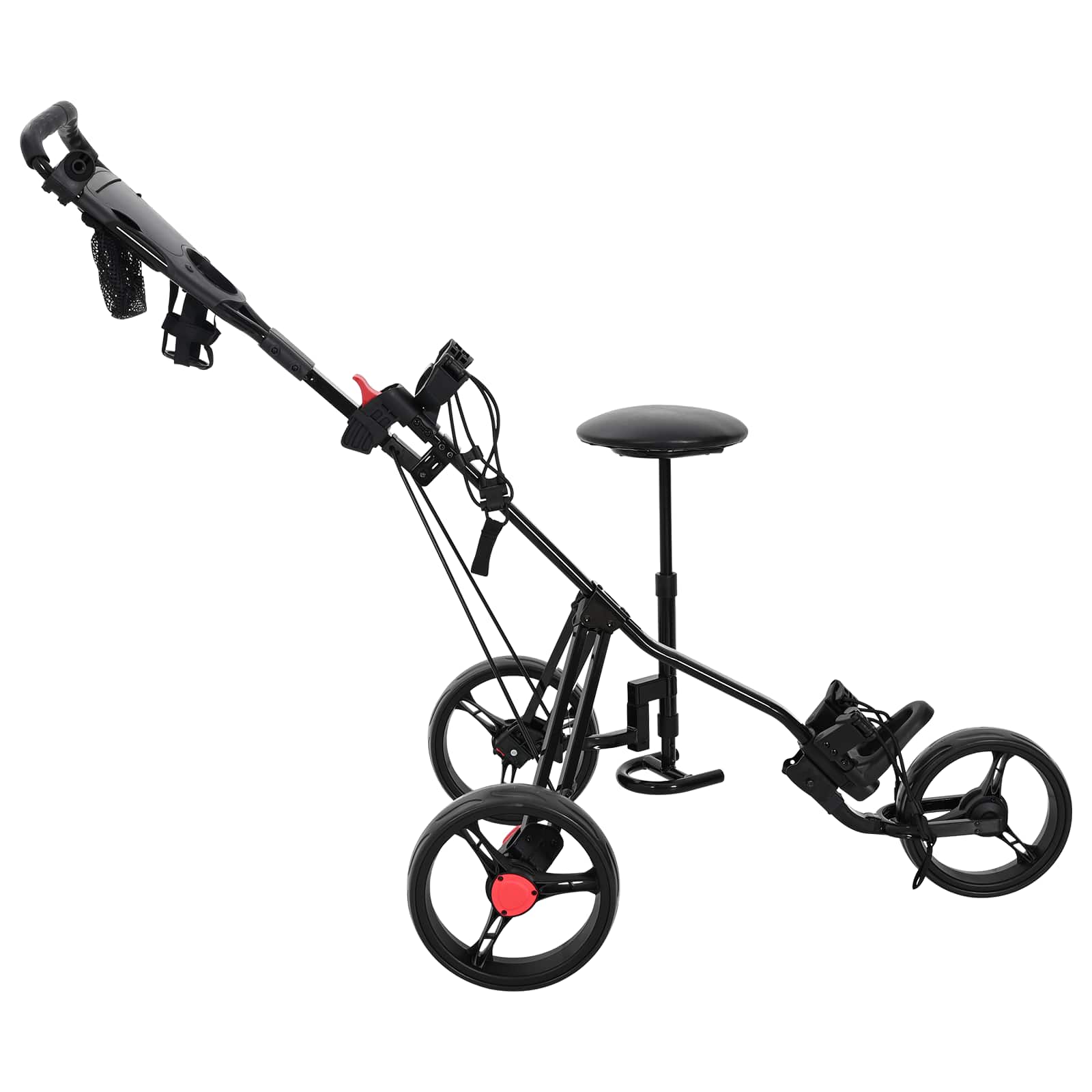 Golf kocsi üléssel fekete 95 x 69 x 114 cm vas