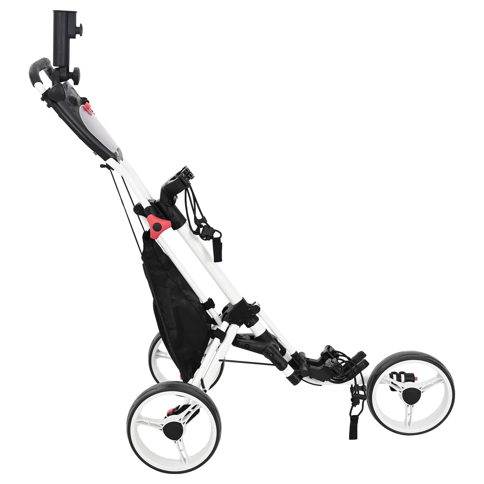 Golf kocsi fekete és fehér 100 x 69 x 114 cm alumínium