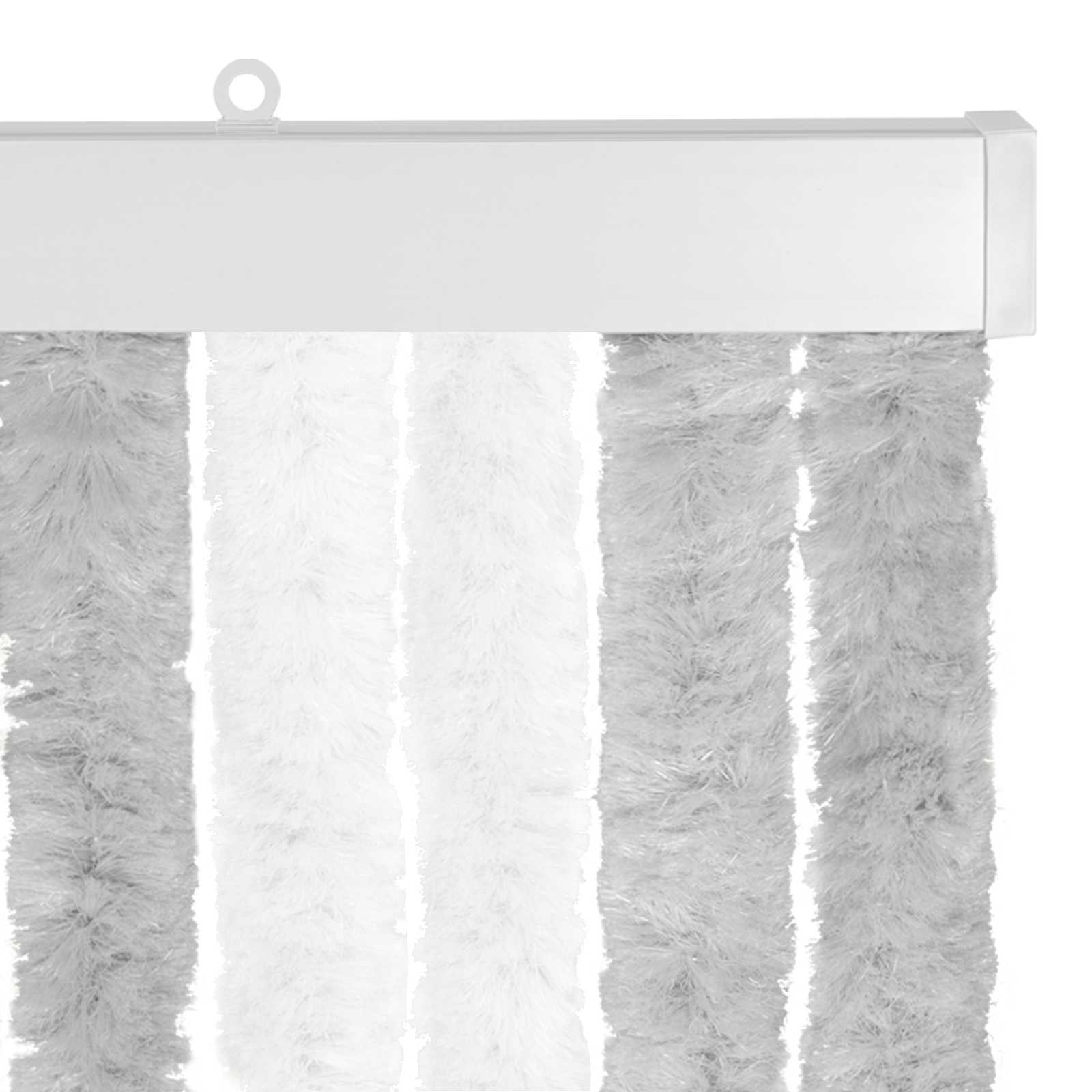 Rovar függöny chenille világosszürke és fehér 100 x 230 cm