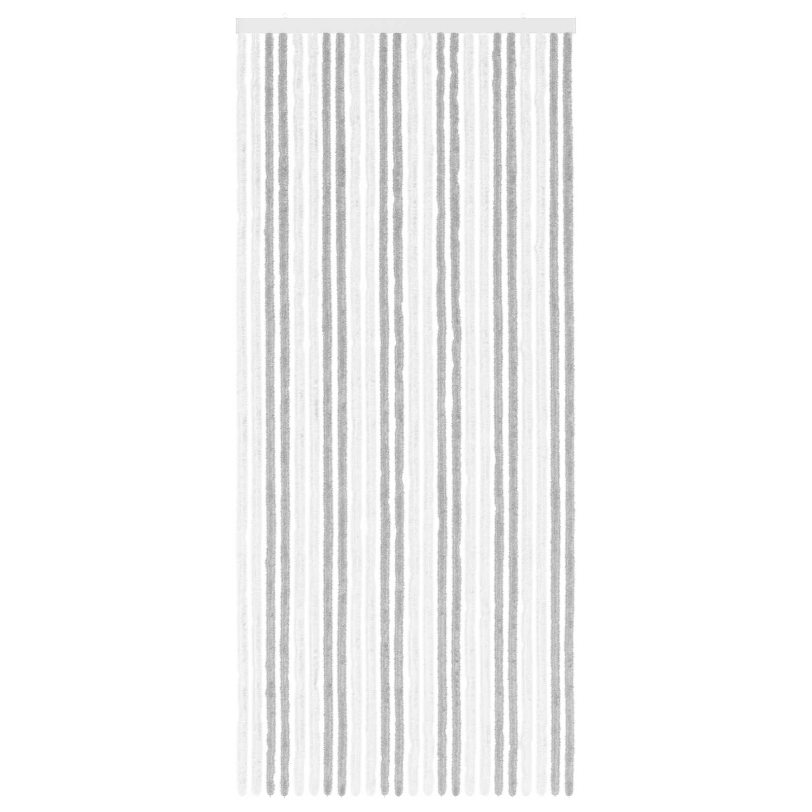 Rovar függöny chenille világosszürke és fehér 100 x 230 cm