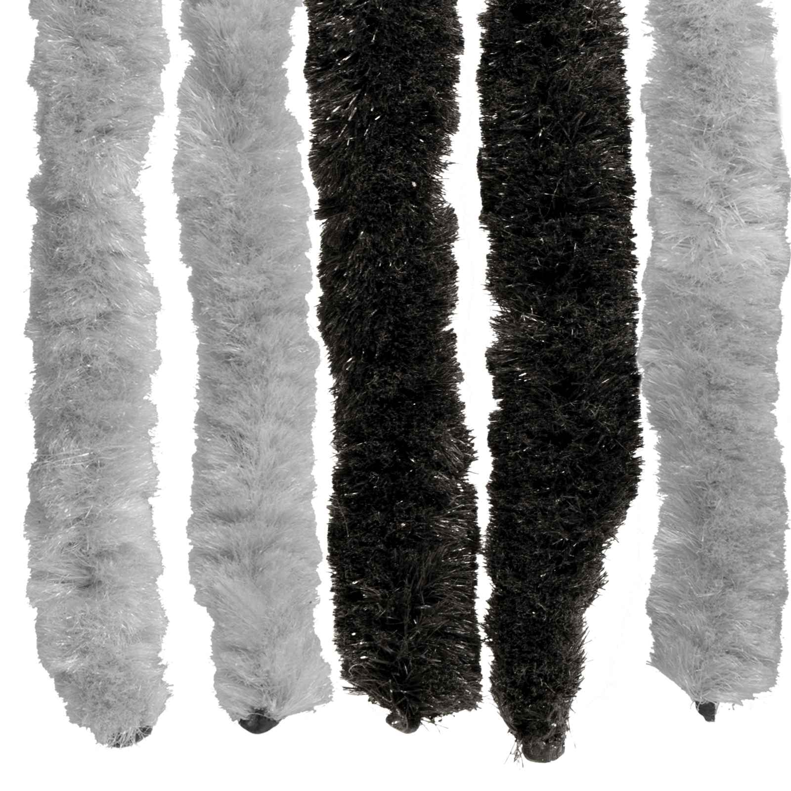 Rovar függöny chenille szürke és fekete 56 x 200 cm 100% pp