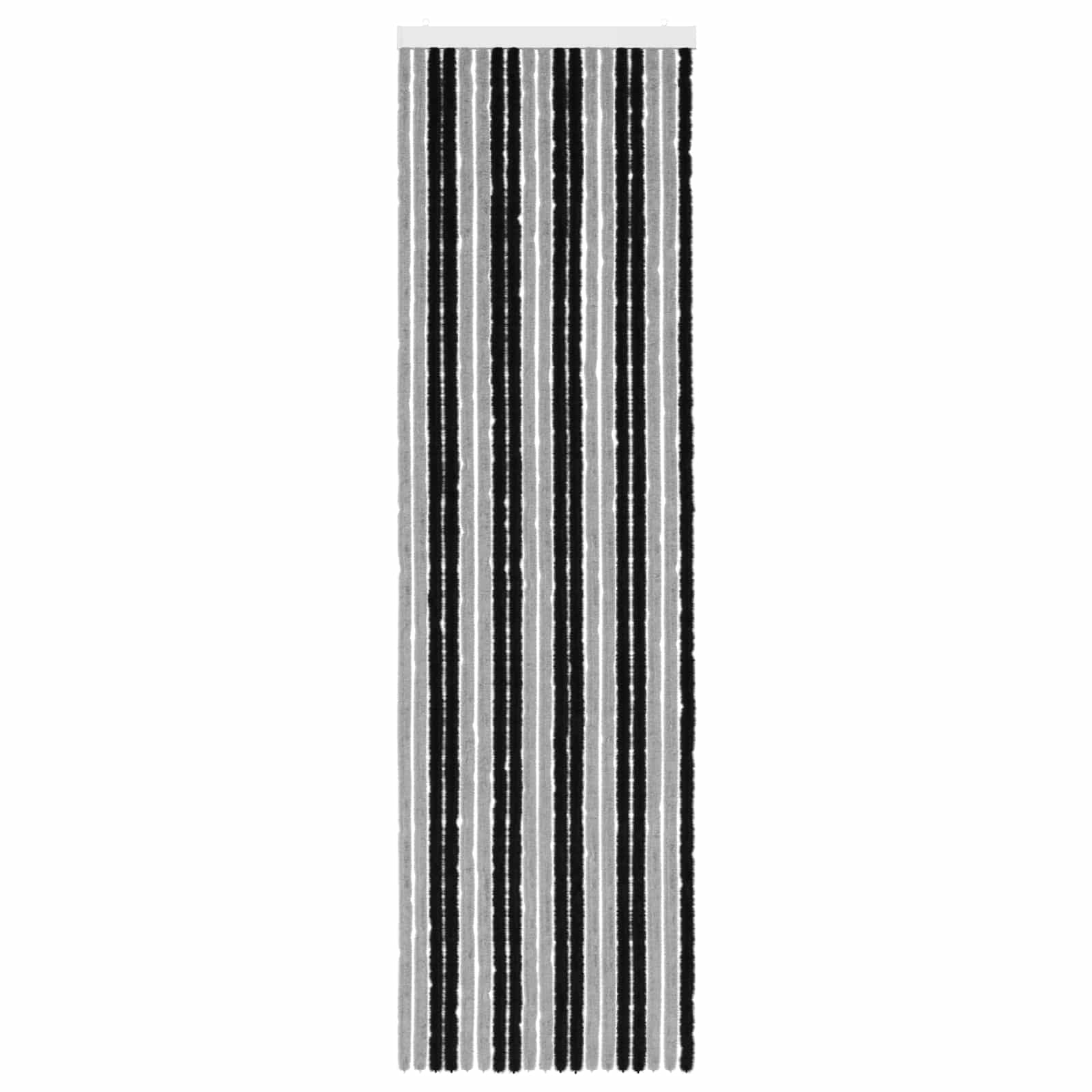 Rovar függöny chenille szürke és fekete 56 x 200 cm 100% pp