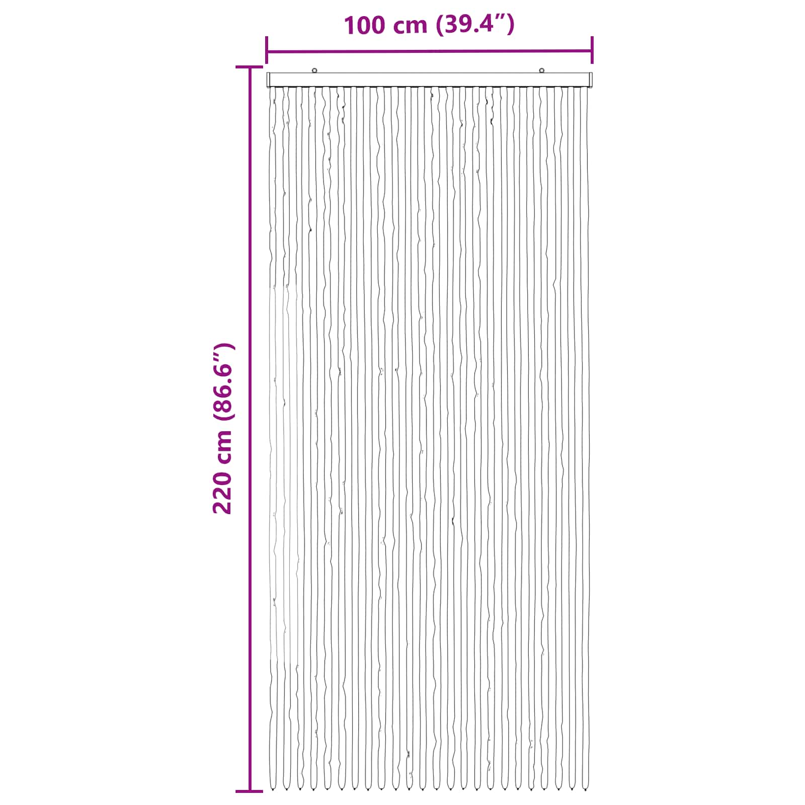 Rovar függöny chenille szürke és fekete 100 x 220 cm 100% pp