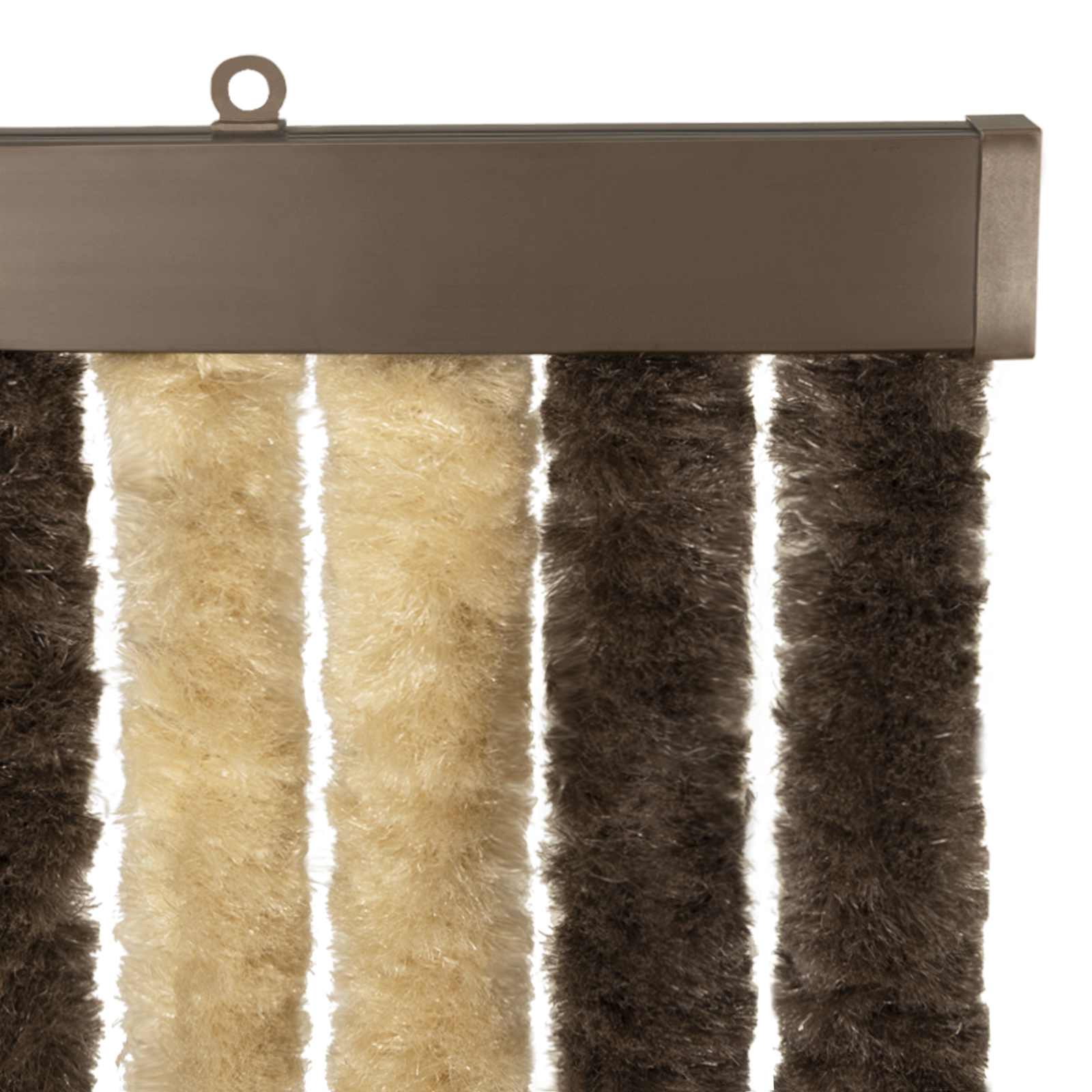 Rovar függöny chenille sötétbarna és bézs 90 x 200 cm 100% pp