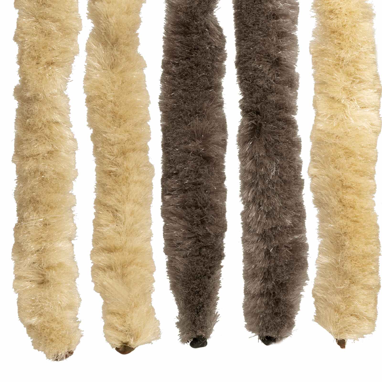 Rovar függöny chenille sötétbarna és bézs 90 x 200 cm 100% pp