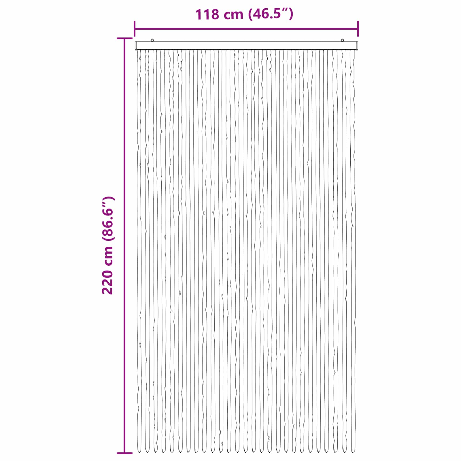 Rovar függöny chenille sötétbarna és bézs 118 x 220 cm 100% pp