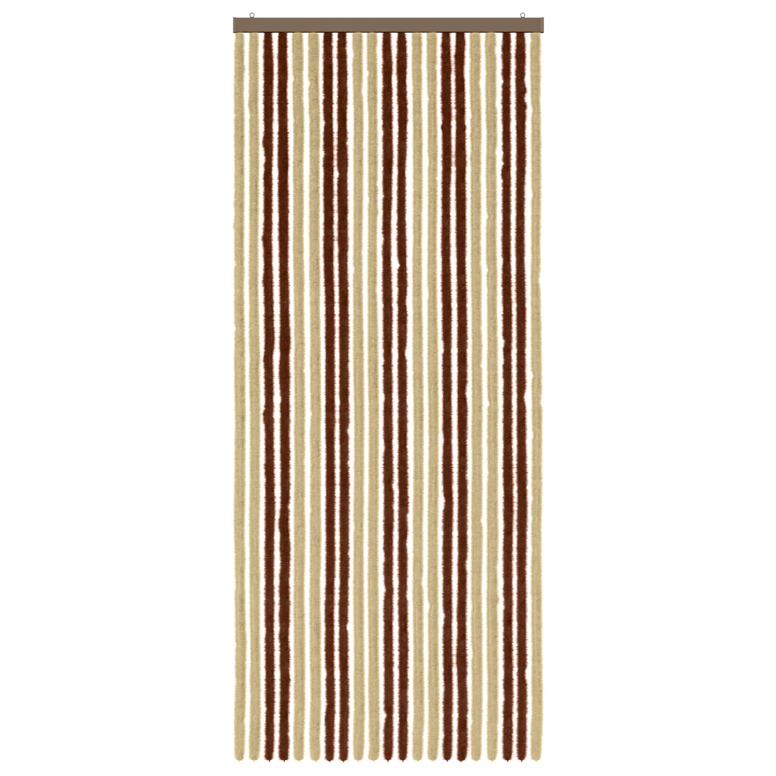 Rovar függöny chenille barna és bézs 90 x 220 cm 100% pp
