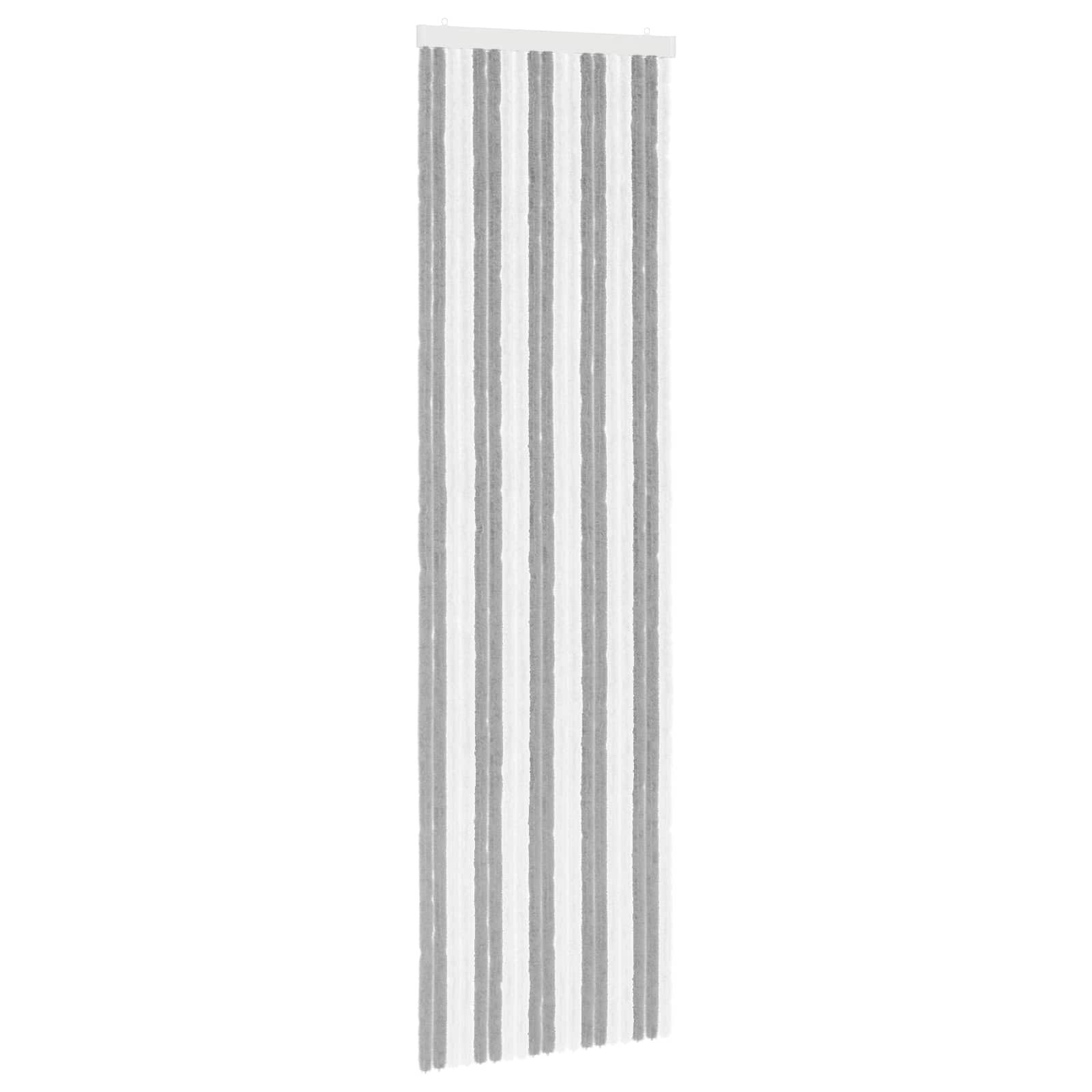 Rovar függöny chenille szürke és fehér 56 x 200 cm 100% pp