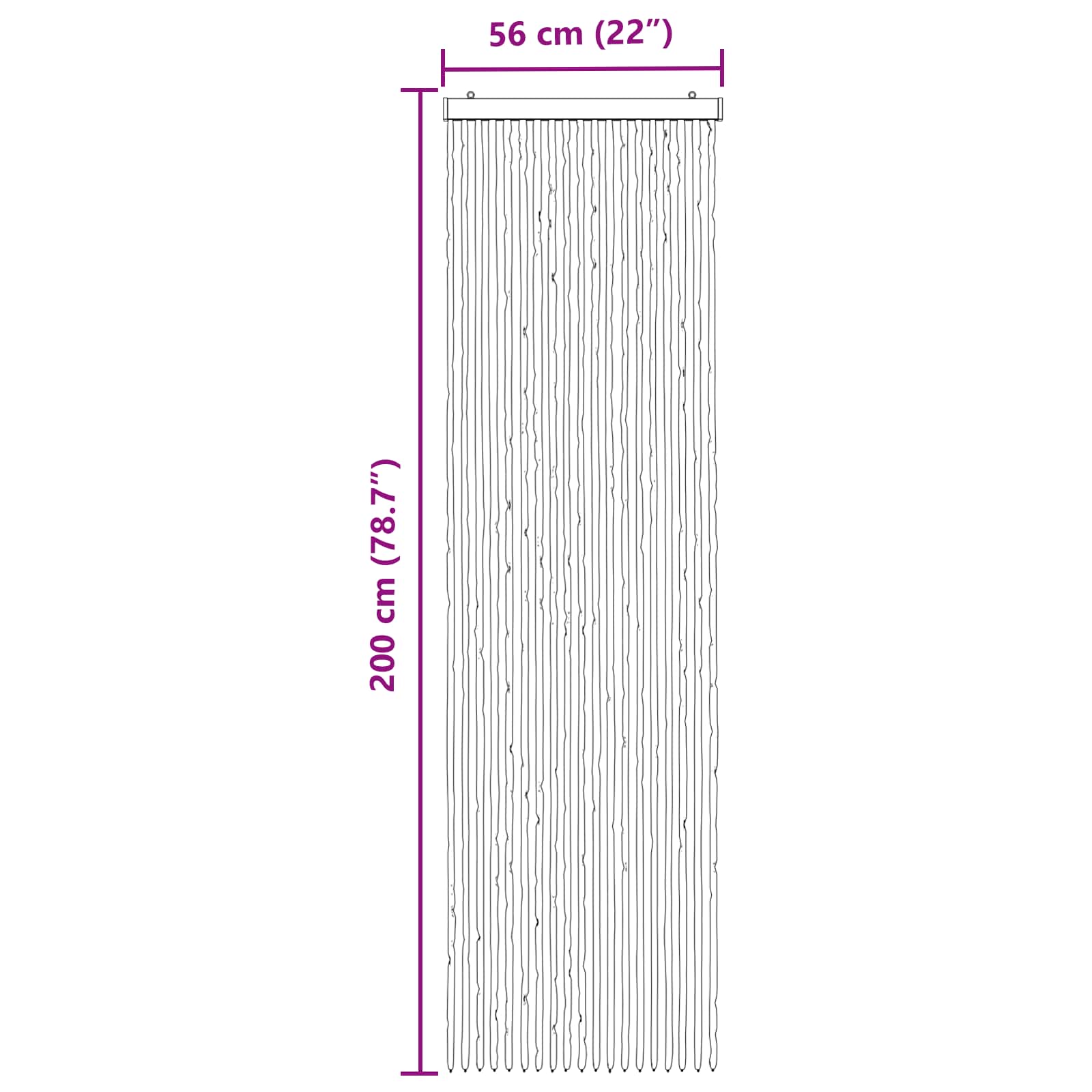 Rovar függöny chenille szürke és fehér 56 x 200 cm 100% pp