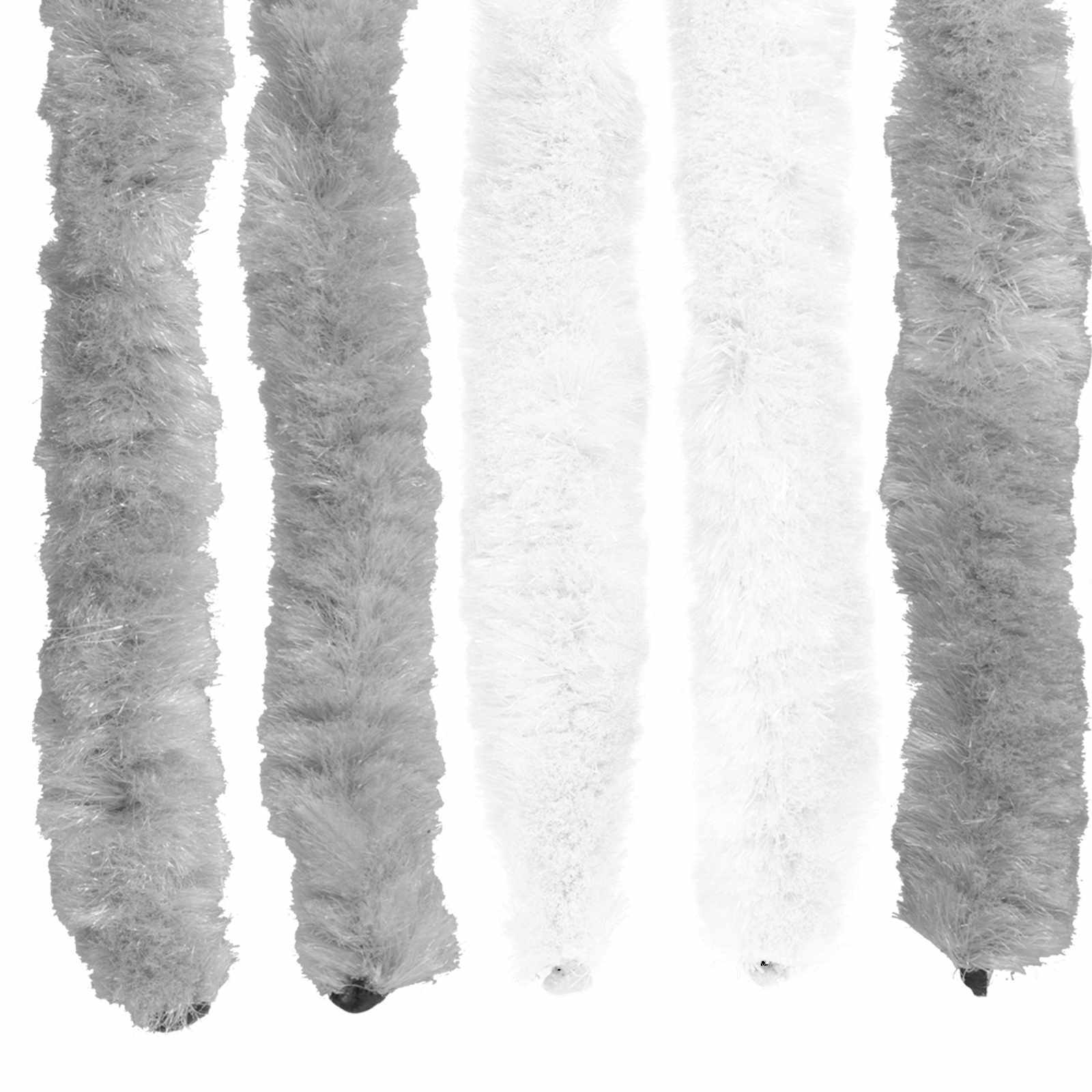 Rovar függöny chenille szürke és fehér 100 x 200 cm 100% pp