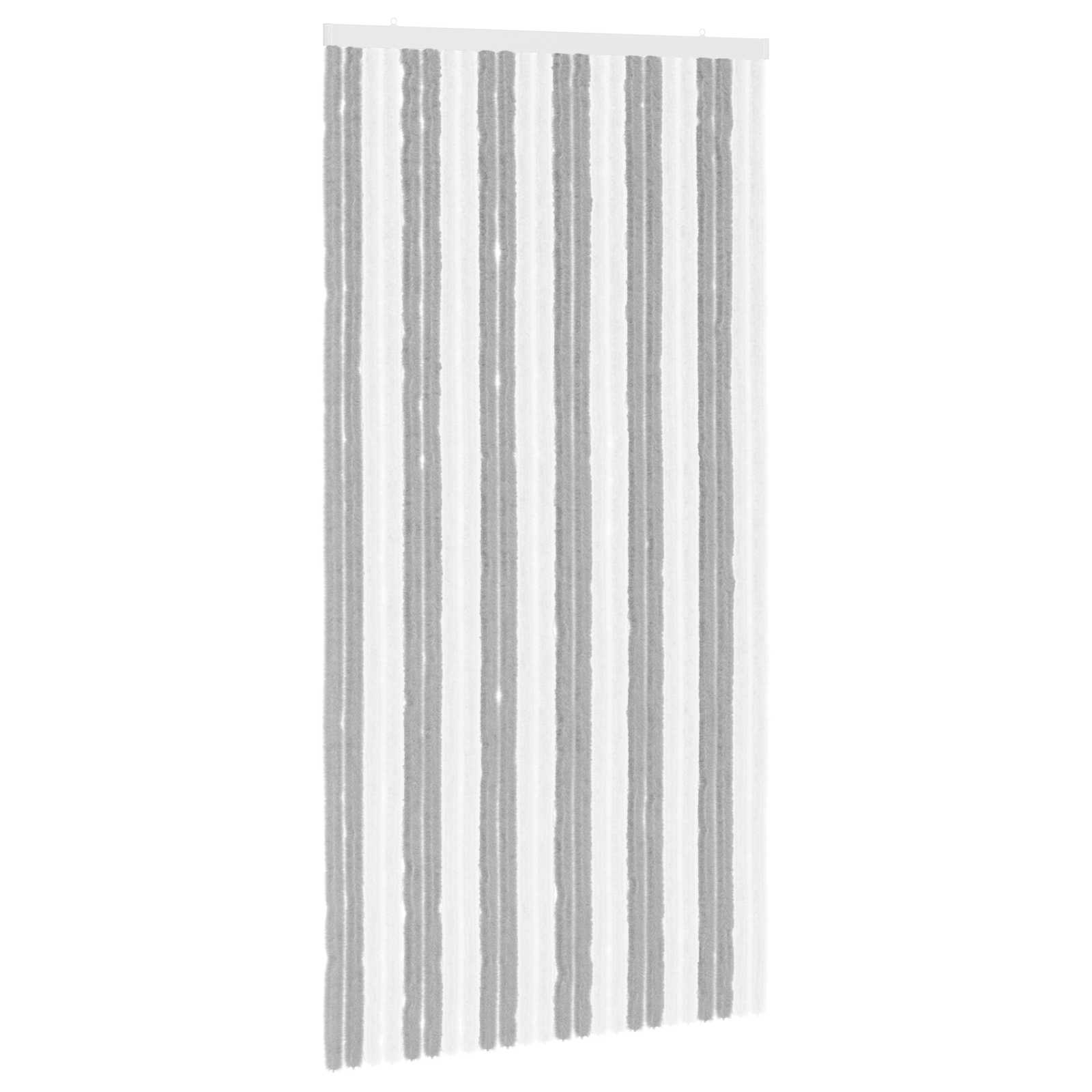 Rovar függöny chenille szürke és fehér 100 x 200 cm 100% pp