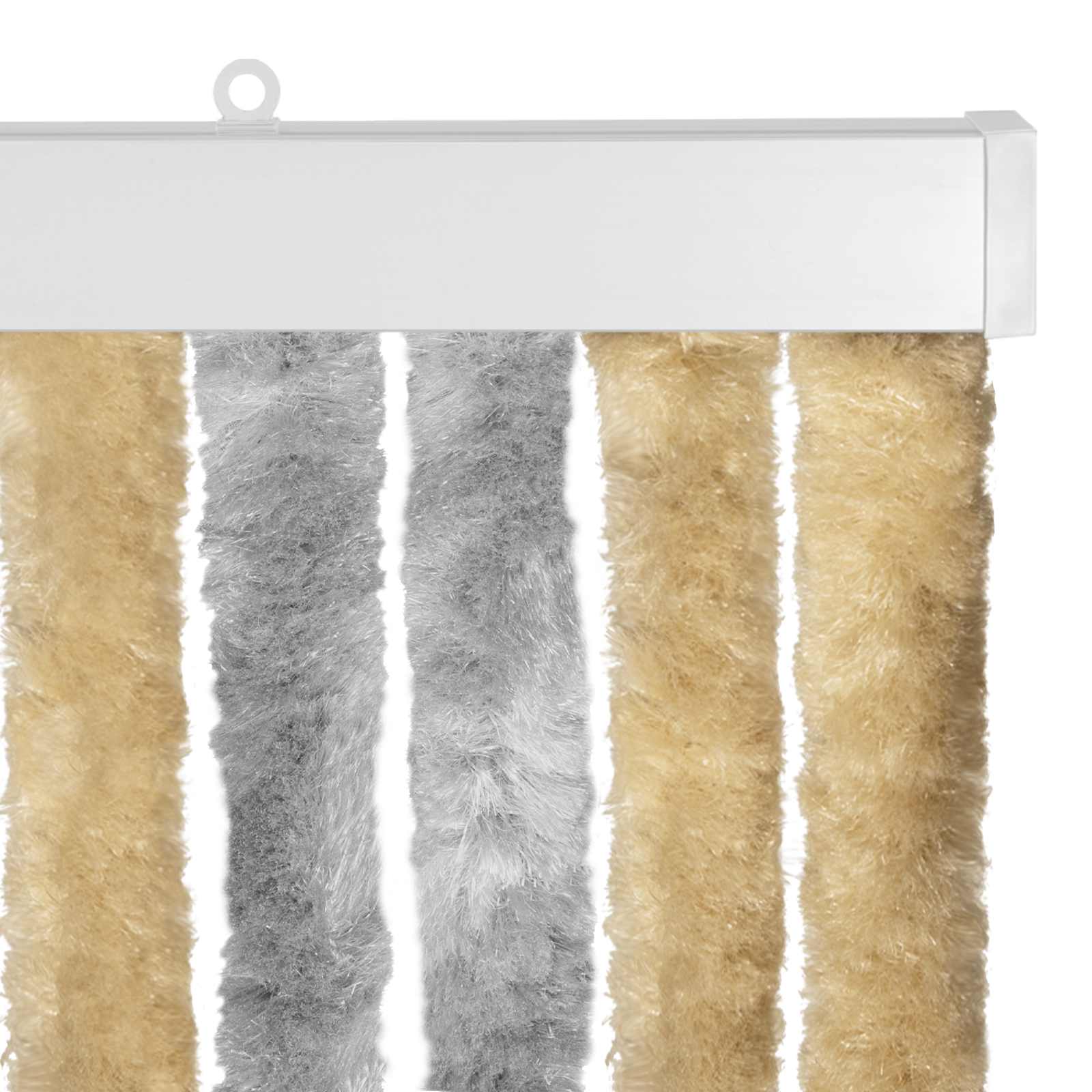 Rovar függöny chenille szürke és bézs 90 x 200 cm 100% pp