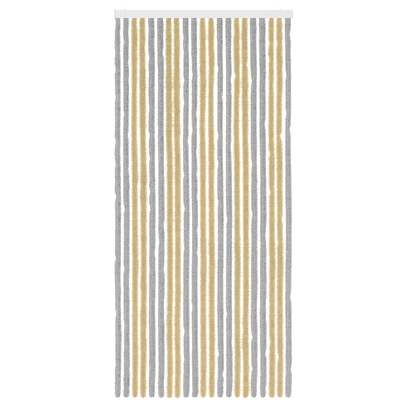 Rovar függöny chenille szürke és bézs 90 x 200 cm 100% pp