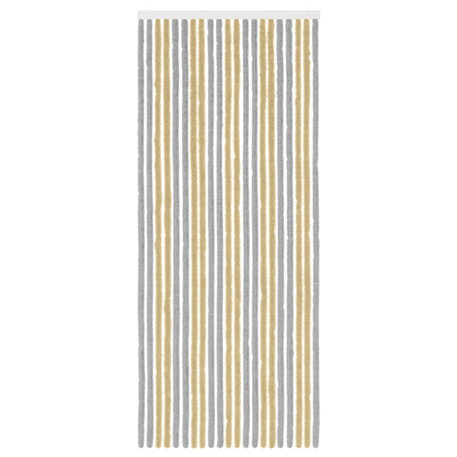 Rovar függöny chenille szürke és bézs 90 x 220 cm 100% pp
