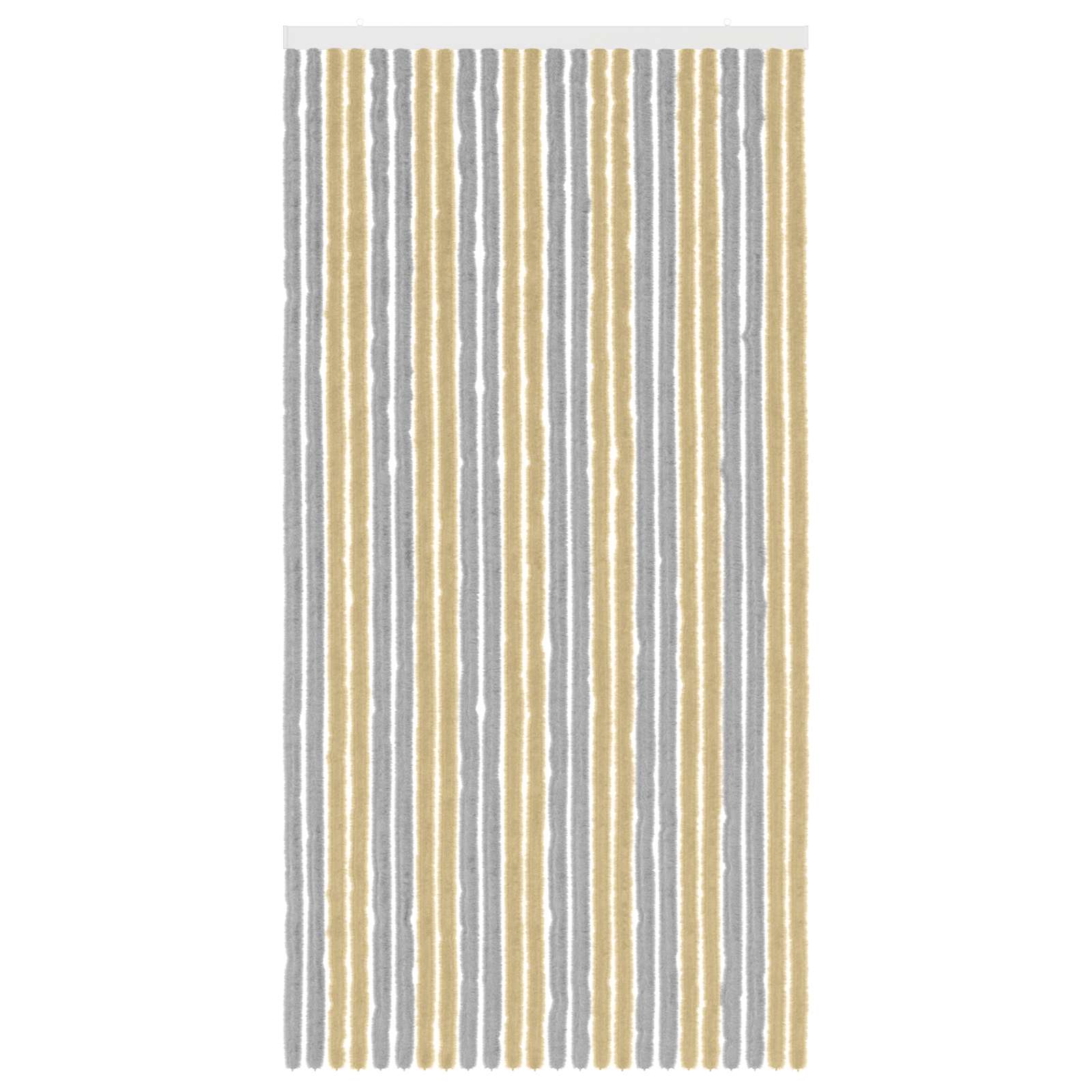 Rovar függöny chenille szürke és bézs 100 x 200 cm 100% pp