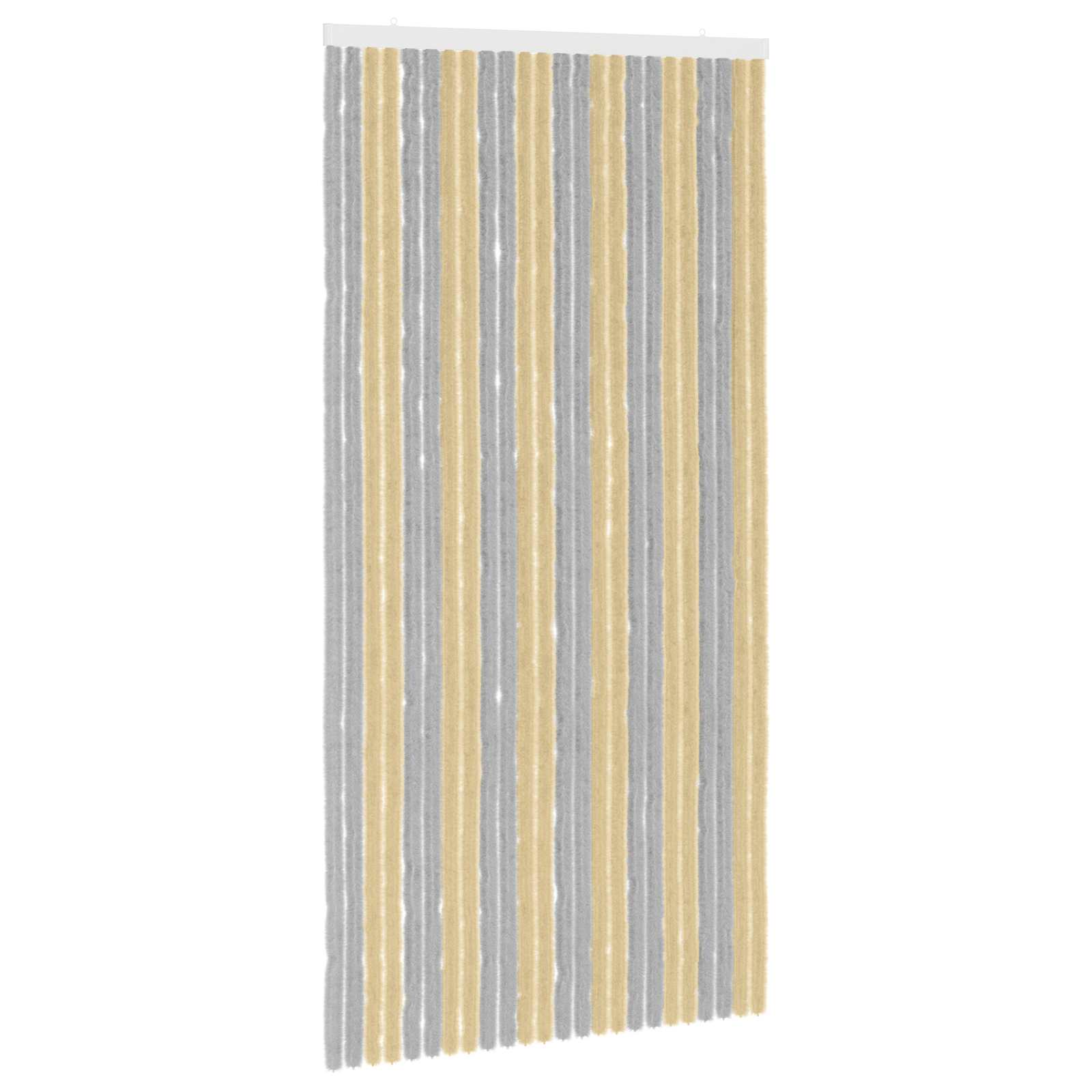 Rovar függöny chenille szürke és bézs 100 x 200 cm 100% pp