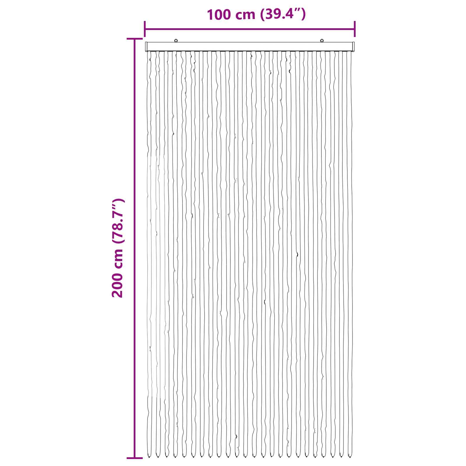 Rovar függöny chenille szürke és bézs 100 x 200 cm 100% pp