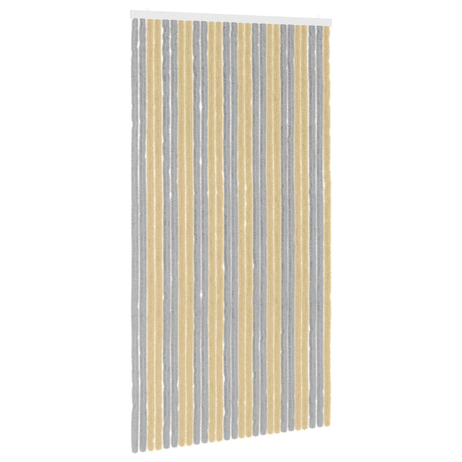Rovar függöny chenille szürke és bézs 118 x 220 cm 100% pp