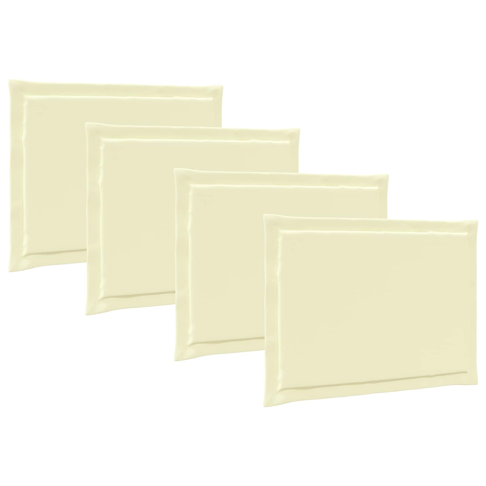 Ülőpárnák 4 pcs krémszínű 47 x 36 x 2 cm poliészter