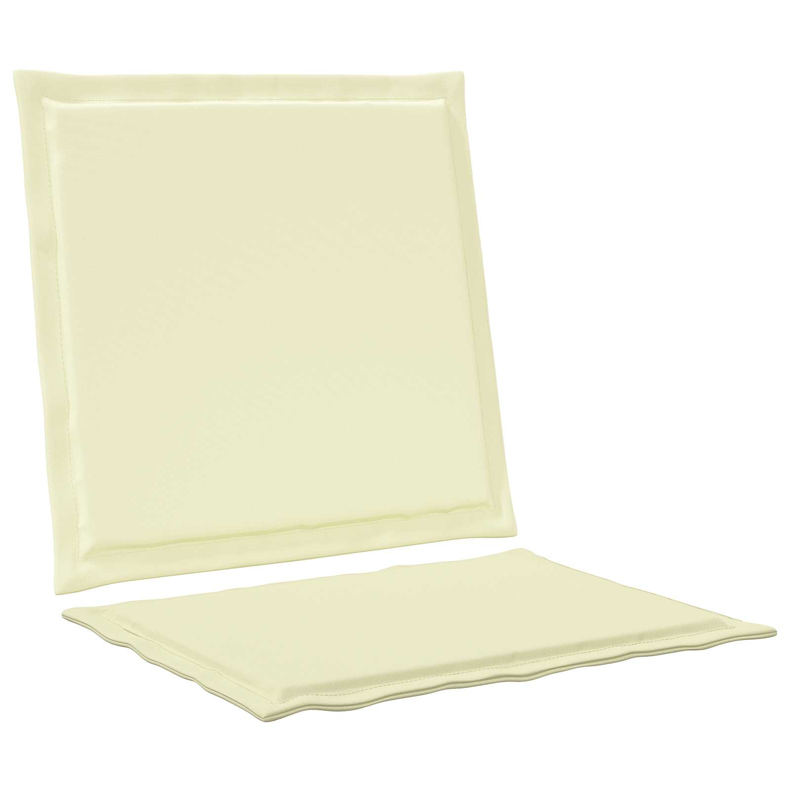 Ülés és háttámla párnák 2 pcs krémszínű 47 x 45 x 2 cm