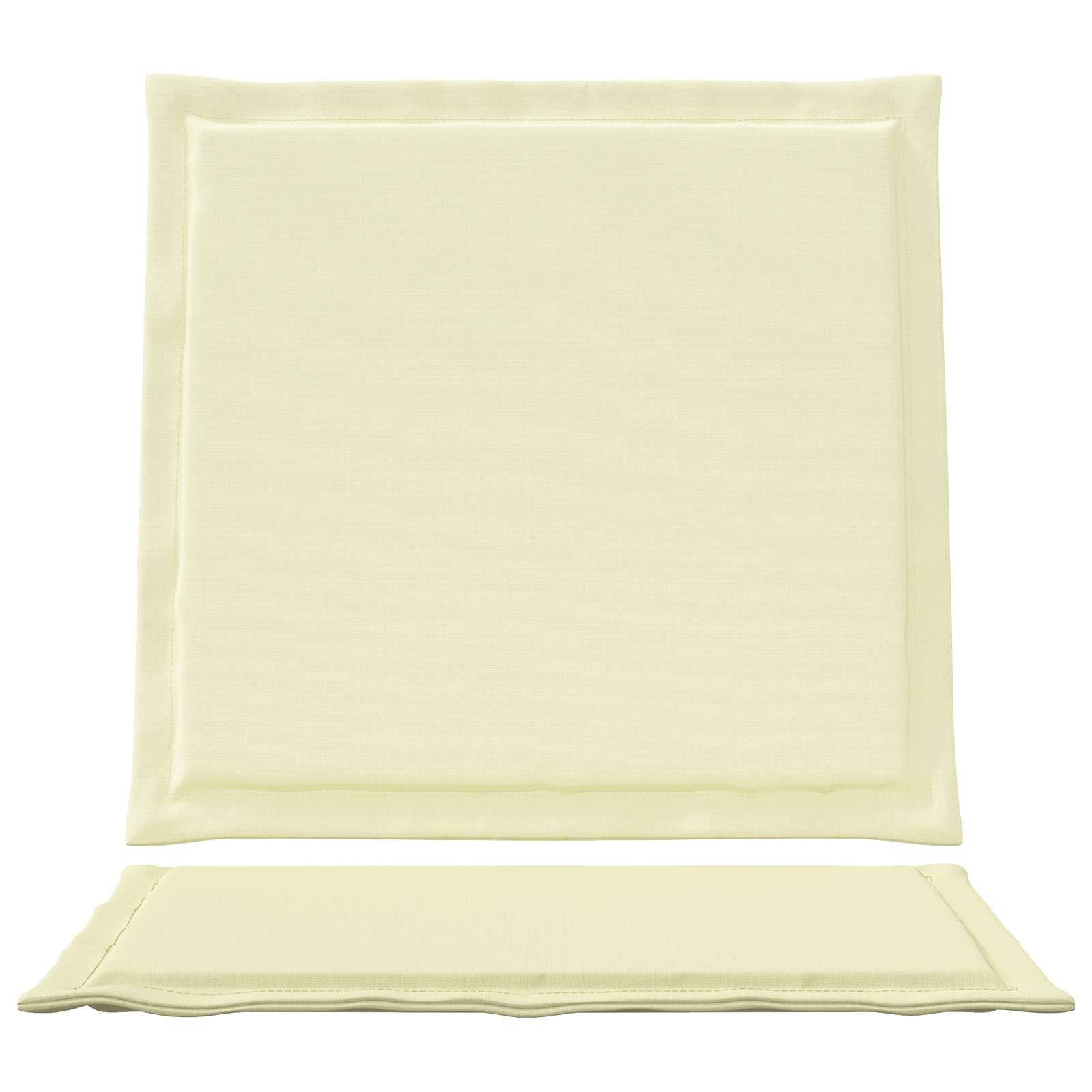 Ülés és háttámla párnák 2 pcs krémszínű 47 x 45 x 2 cm