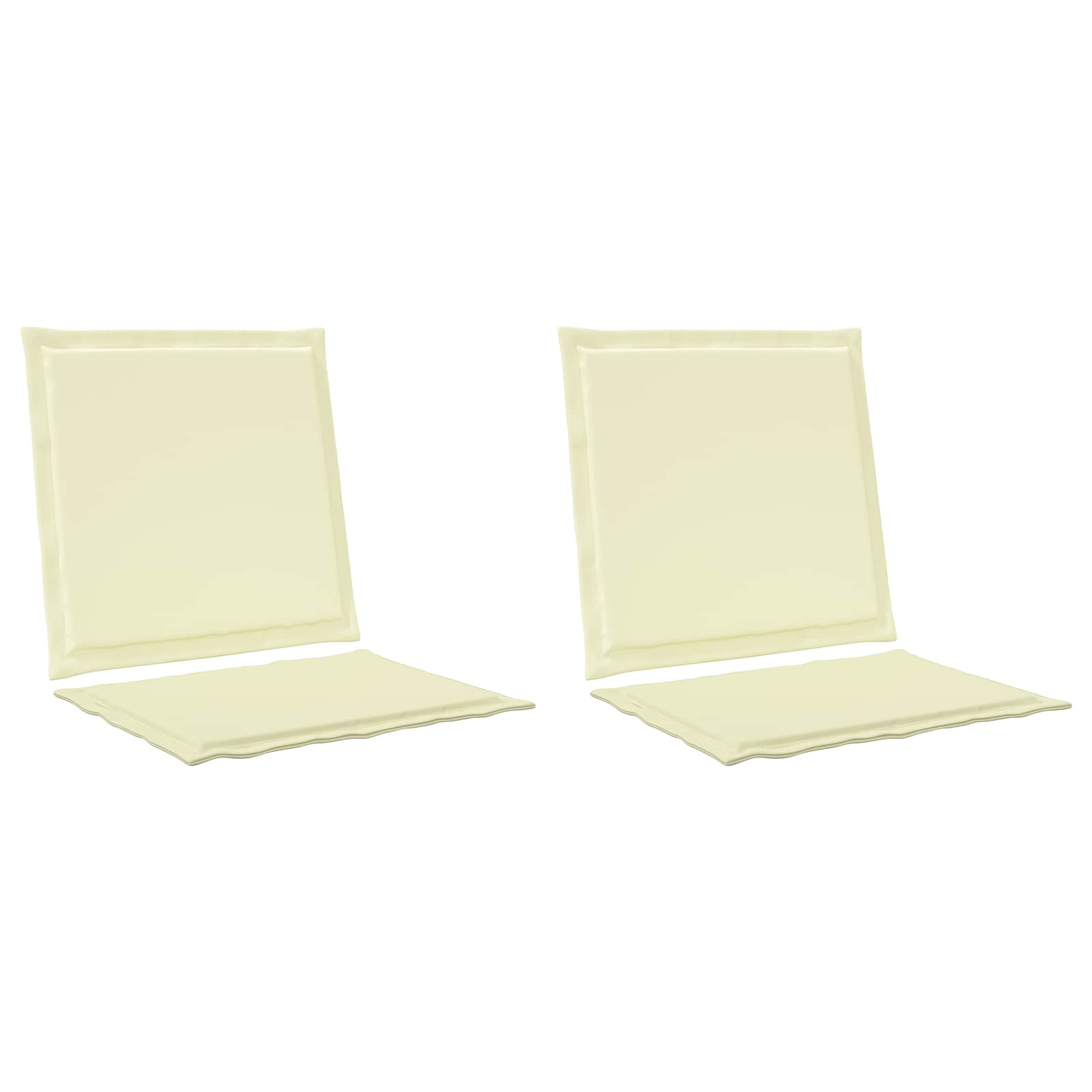 Ülés és háttámla párnák 2 pcs krémszínű 47 x 45 x 2 cm