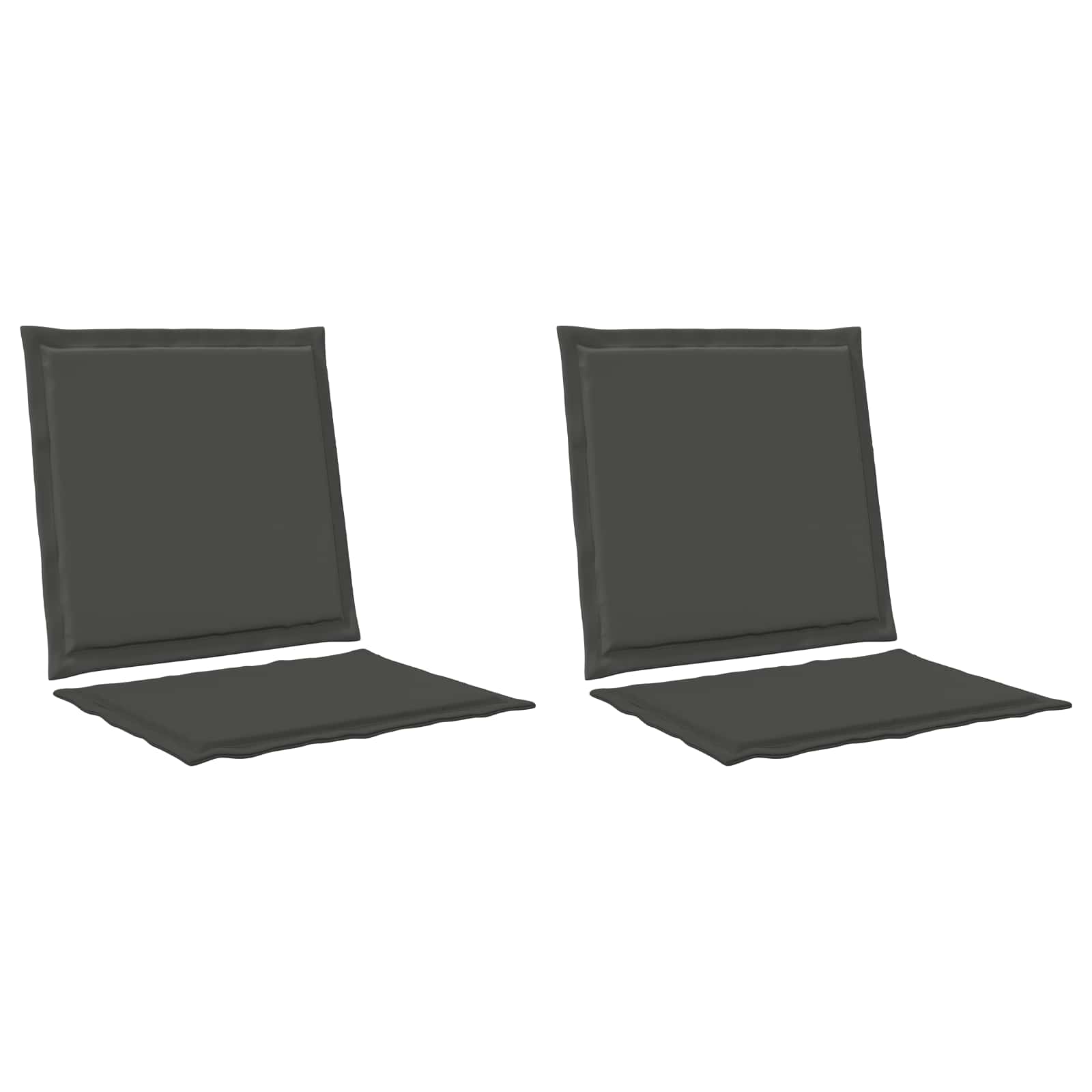 Ülés és háttámla párnák 2 pcs antracitszürke 47 x 45 x 2 cm