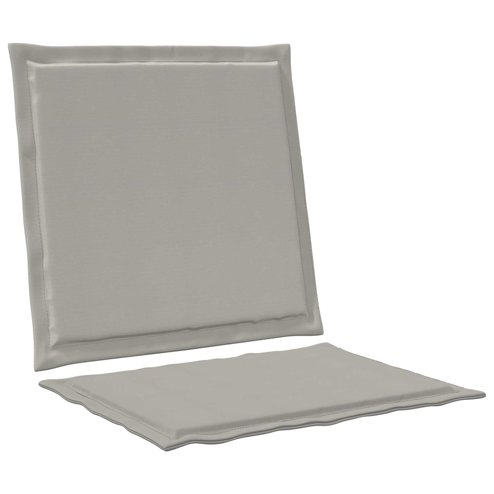 Ülés és háttámla párnák 2 pcs világosszürke 47 x 45 x 2 cm