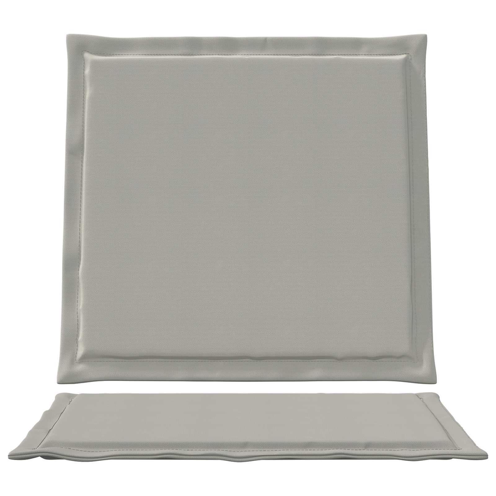 Ülés és háttámla párnák 2 pcs világosszürke 47 x 45 x 2 cm