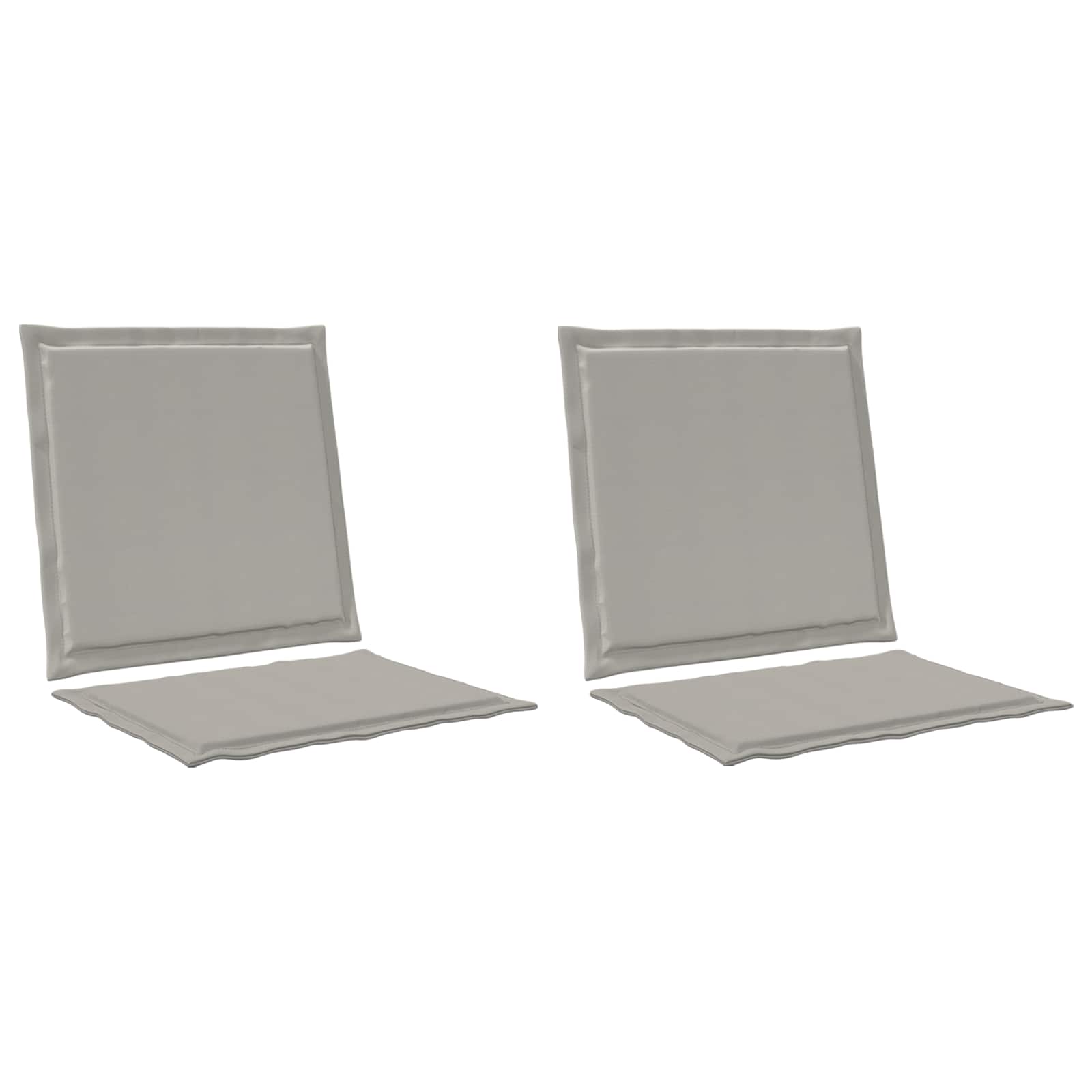 Ülés és háttámla párnák 2 pcs világosszürke 47 x 45 x 2 cm