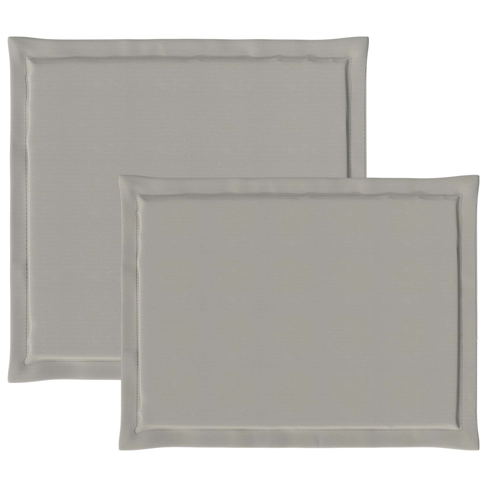 Ülés és háttámla párnák 2 pcs világosszürke 47 x 45 x 2 cm