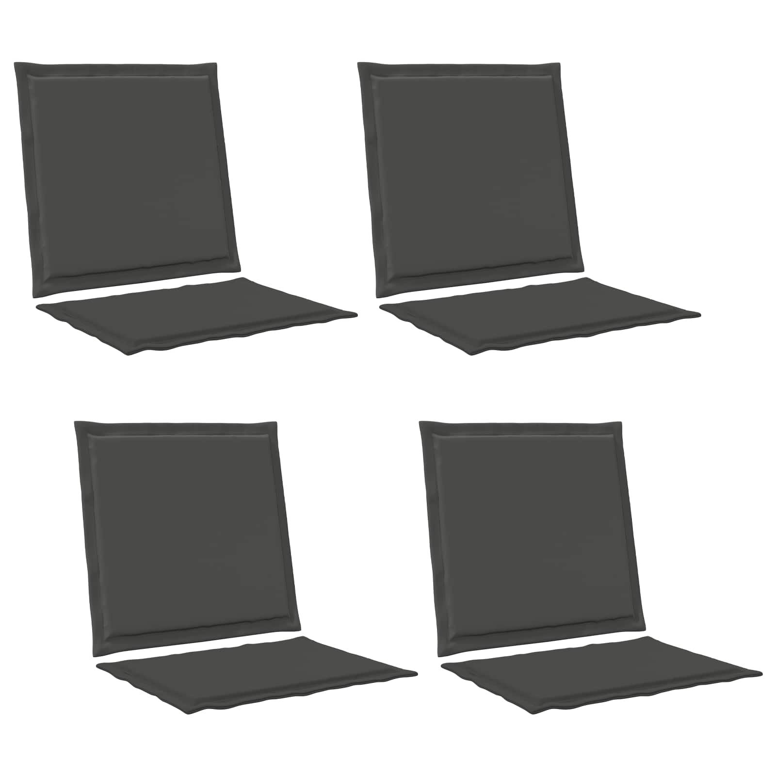 Ülés és háttámla párnák 4 pcs antracitszürke 47 x 45 x 2 cm