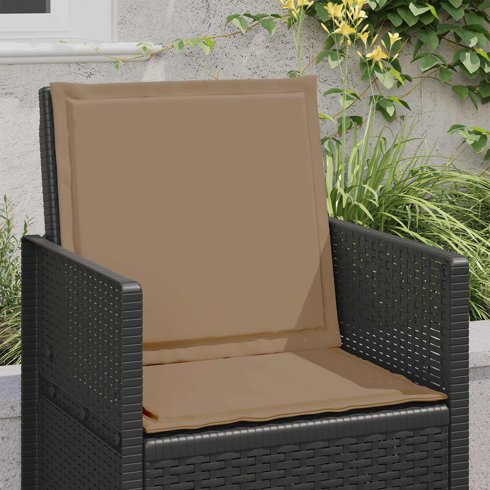 Ülés és háttámla párnák 4 pcs tópszínű 47 x 45 x 2 cm