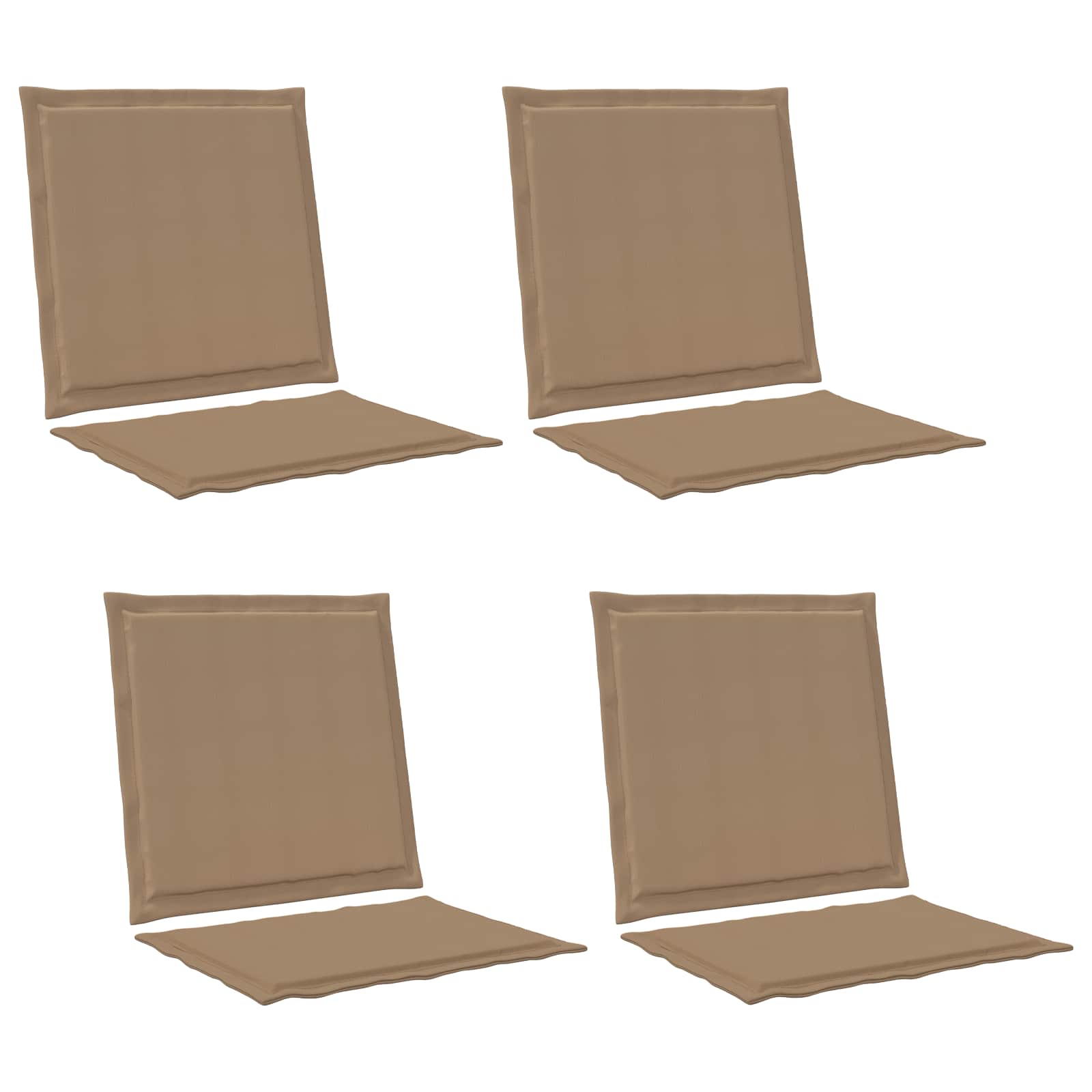 Ülés és háttámla párnák 4 pcs tópszínű 47 x 45 x 2 cm