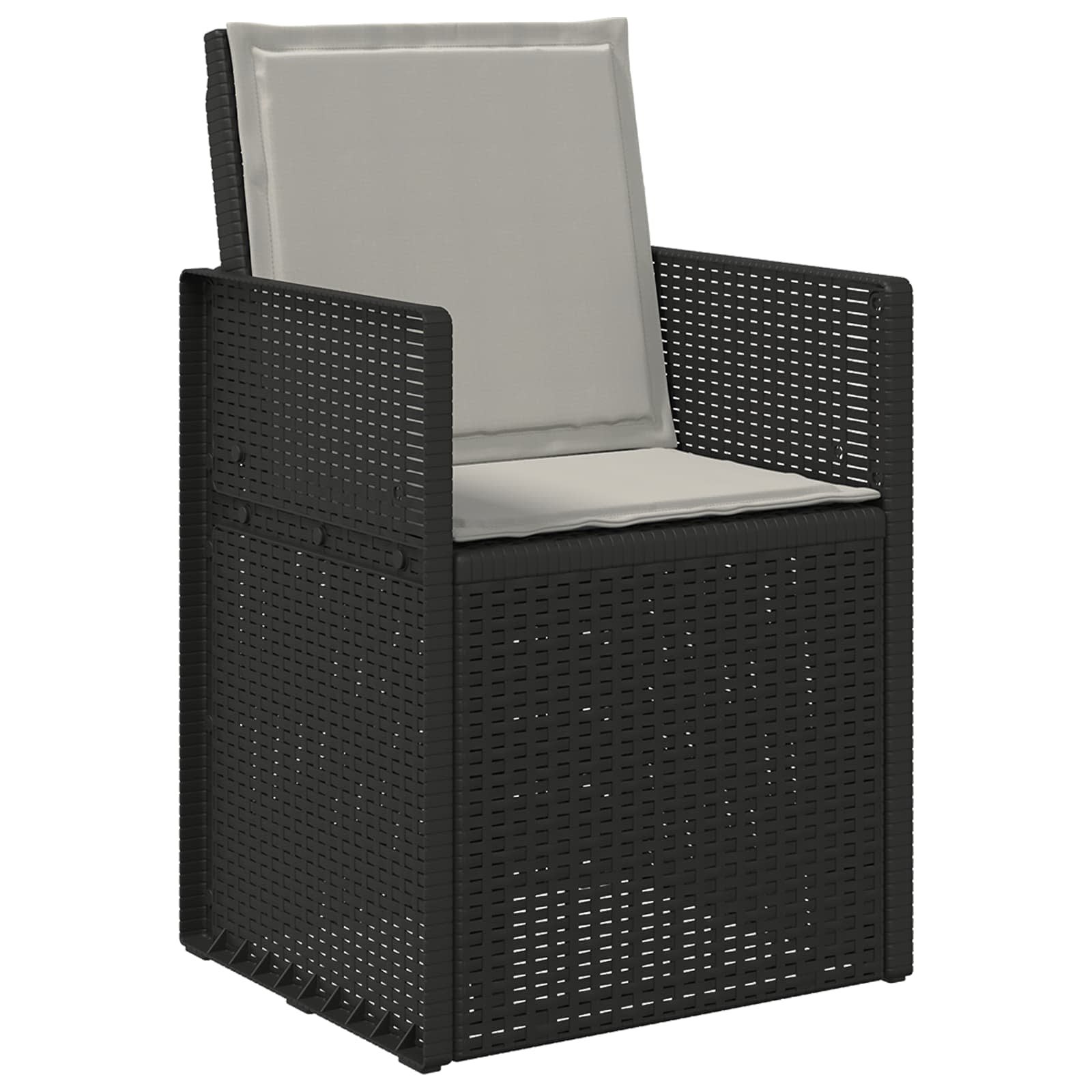 Ülés és háttámla párnák 4 pcs világosszürke 47 x 45 x 2 cm