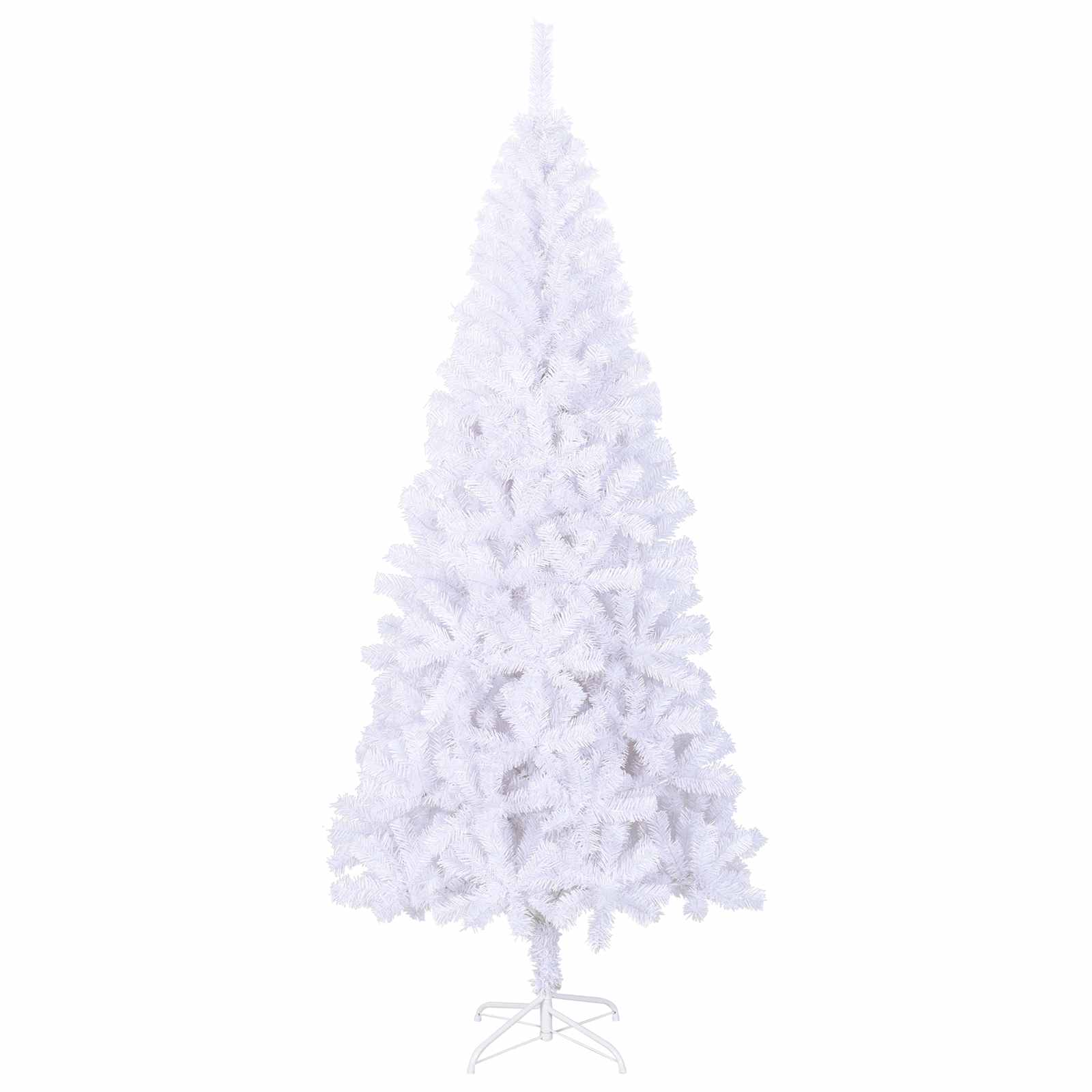 Mű karácsonyfa 300 led-del állvánnyal fehér 240 cm pvc és acél