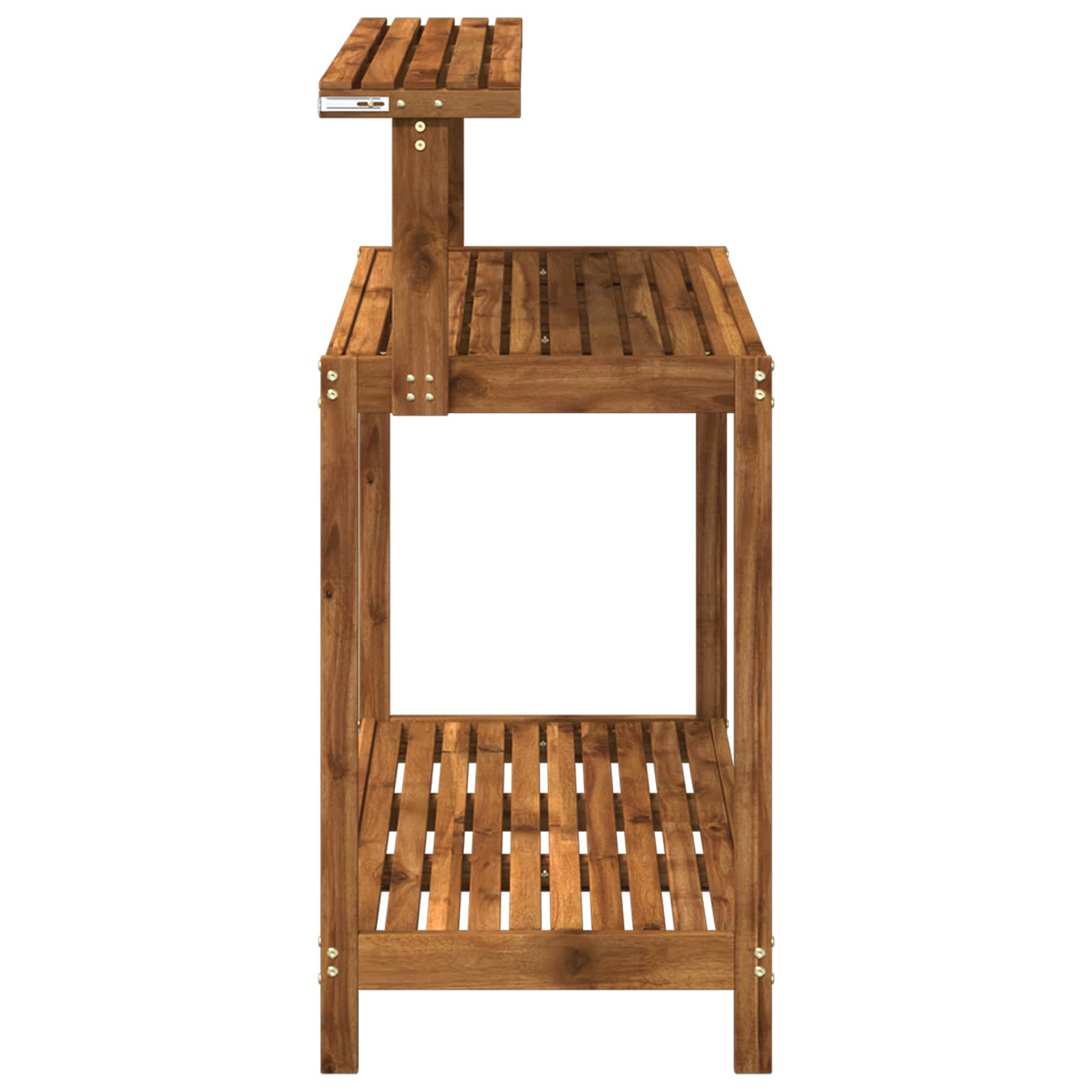 Kültéri ültető pad 111,5 x 48,5 x 107 cm tömör akácfa