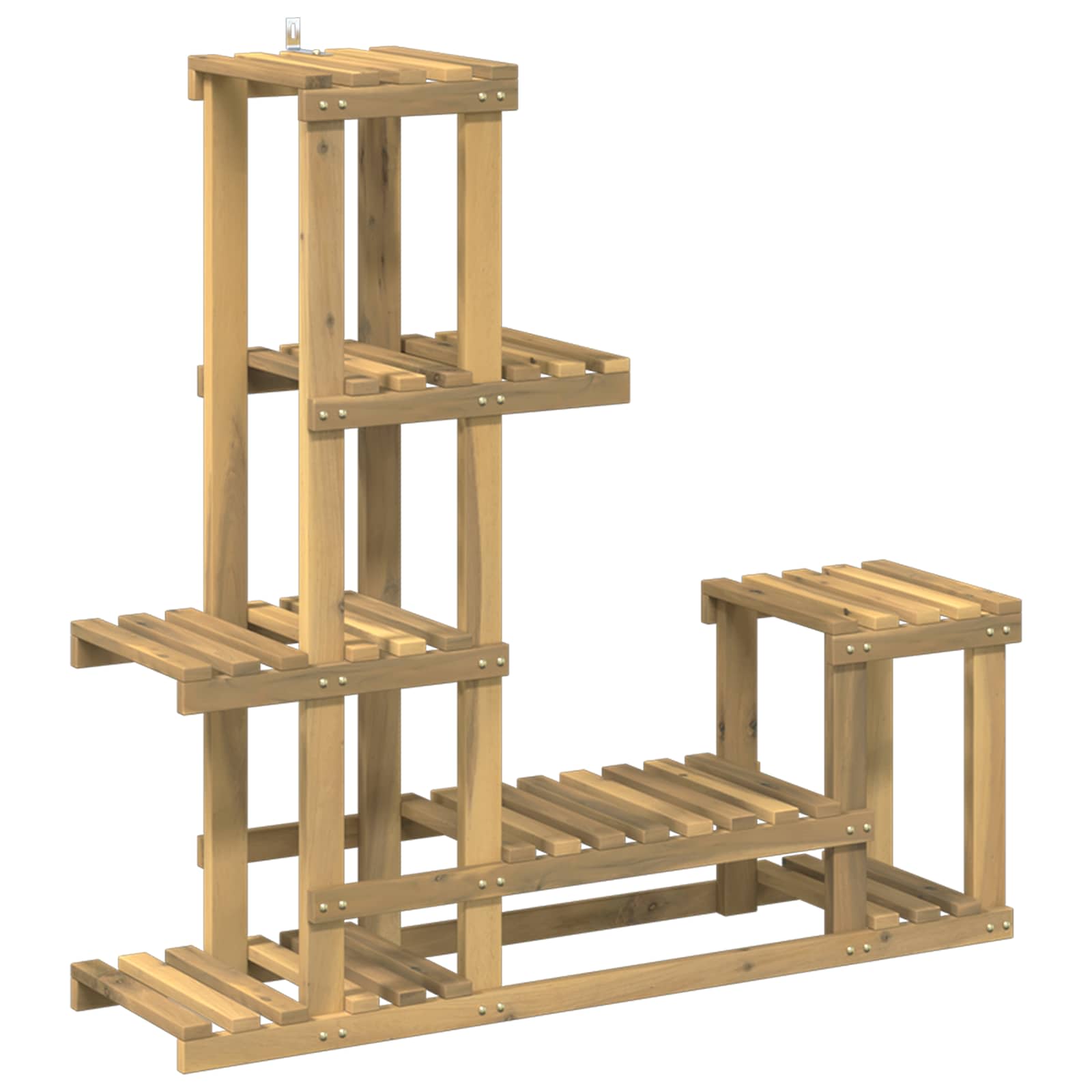 Növényállvány fehér 93,5 x 25 x 91,5 cm tömör akácfa