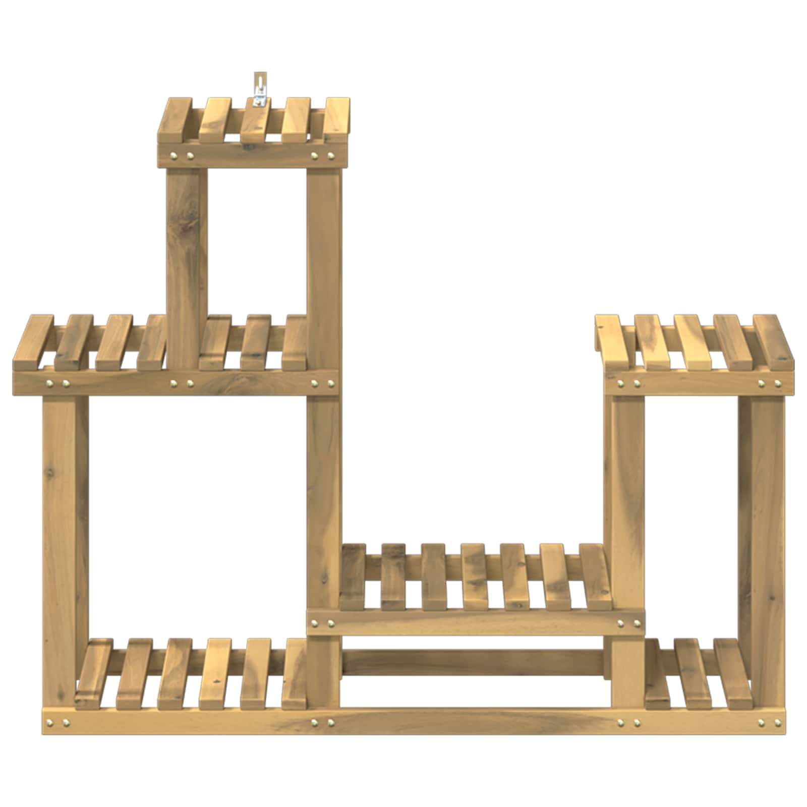 Növényállvány fehér 90 x 25 x 73 cm tömör akácfa