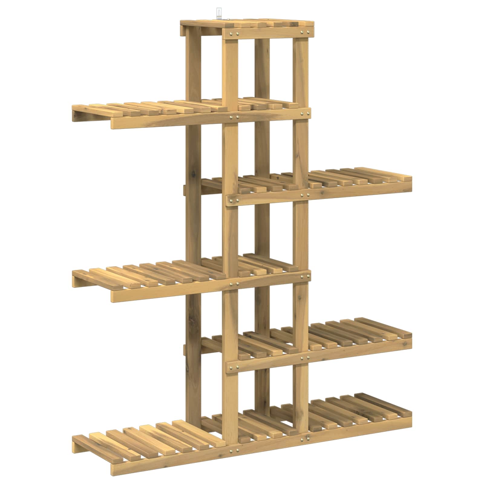 Növényállvány fehér 93 x 25 x 114,5 cm tömör akácfa