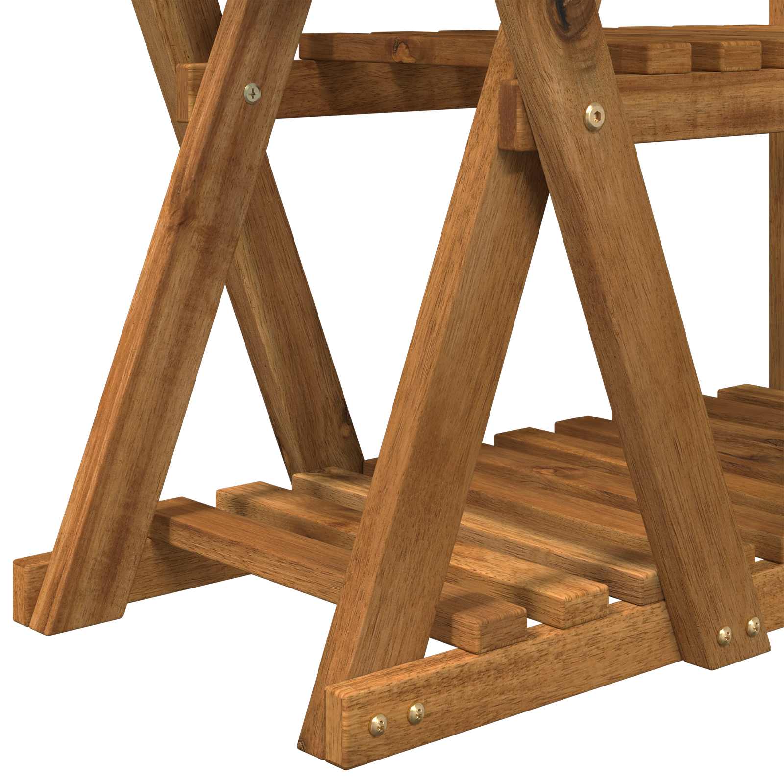 Növényállvány természetes 95 x 25 x 101,5 cm tömör akácfa