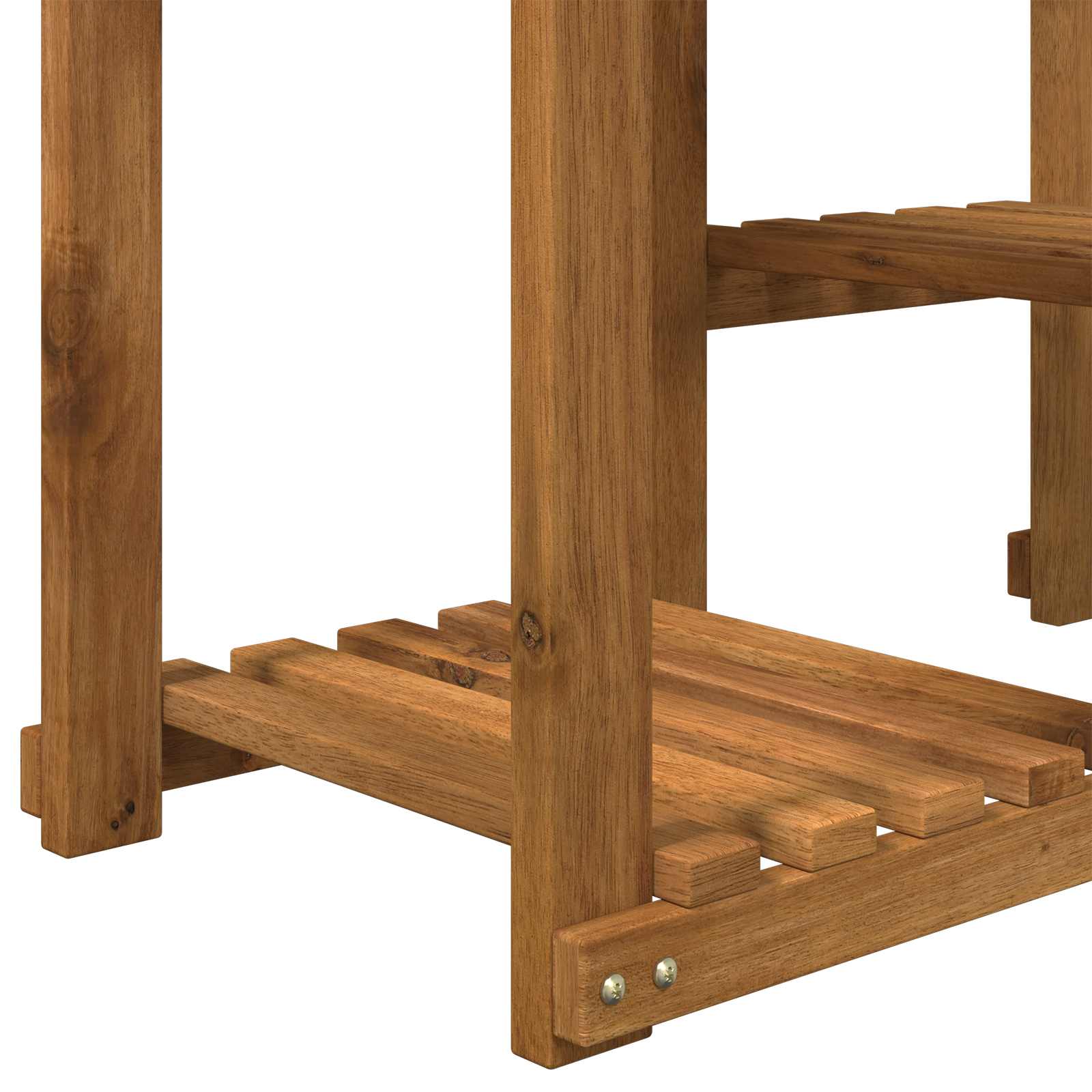 Növényállvány természetes 85 x 30 x 114,5 cm tömör akácfa