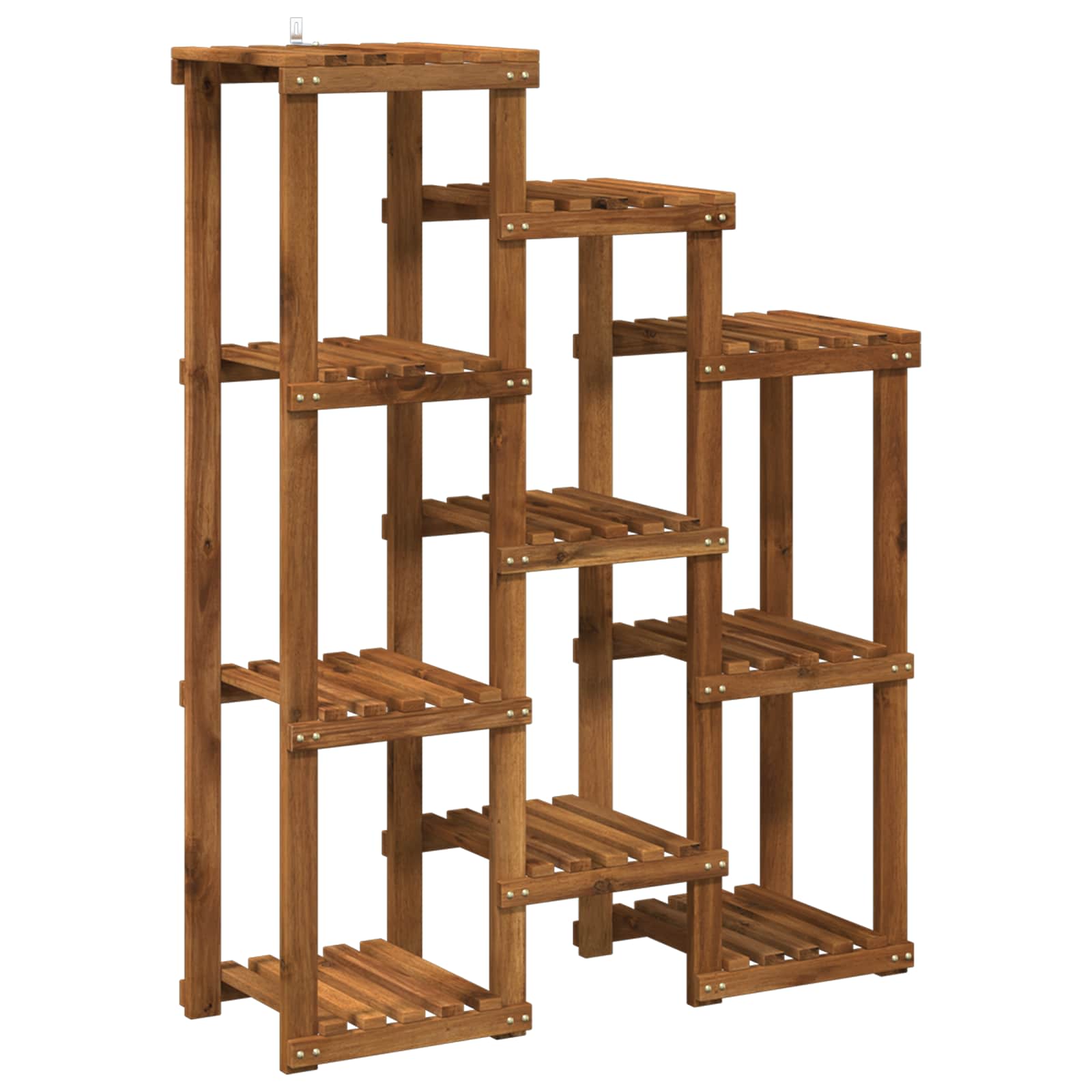 Növényállvány természetes 85 x 30 x 114,5 cm tömör akácfa