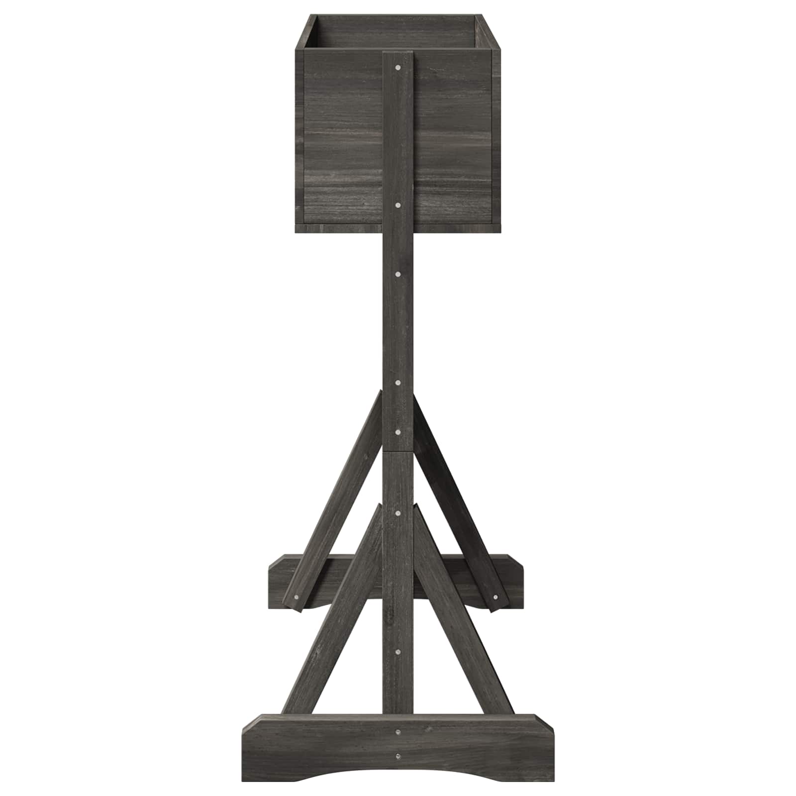 Függőleges kertialátét szürke 48 x 30 x 70,5 cm szilárd fenyőfa