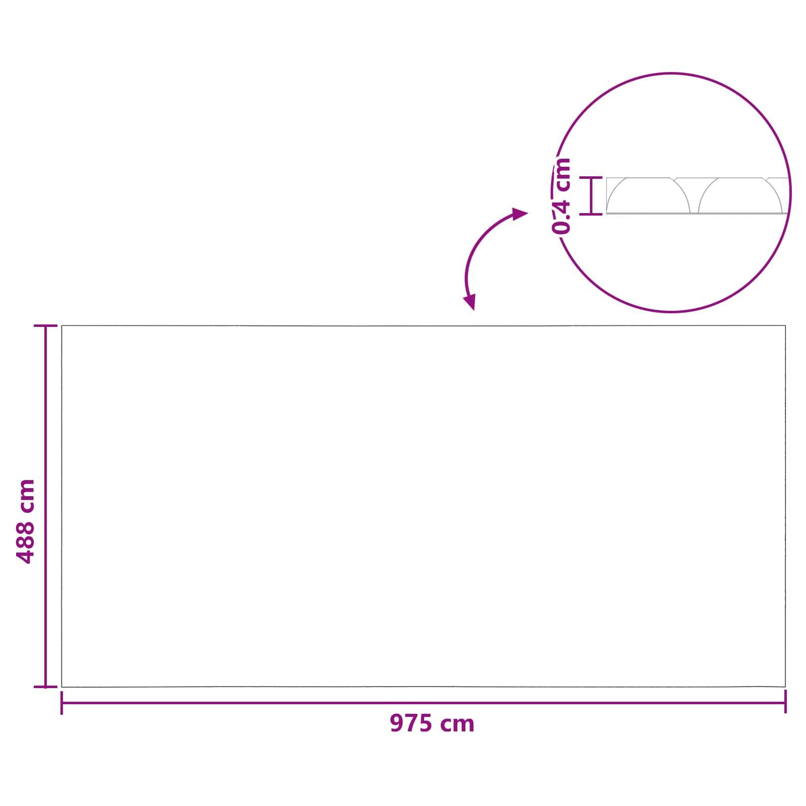 Napelemes medencetakaró kiváló minőség 975 x 488 cm 200 μm